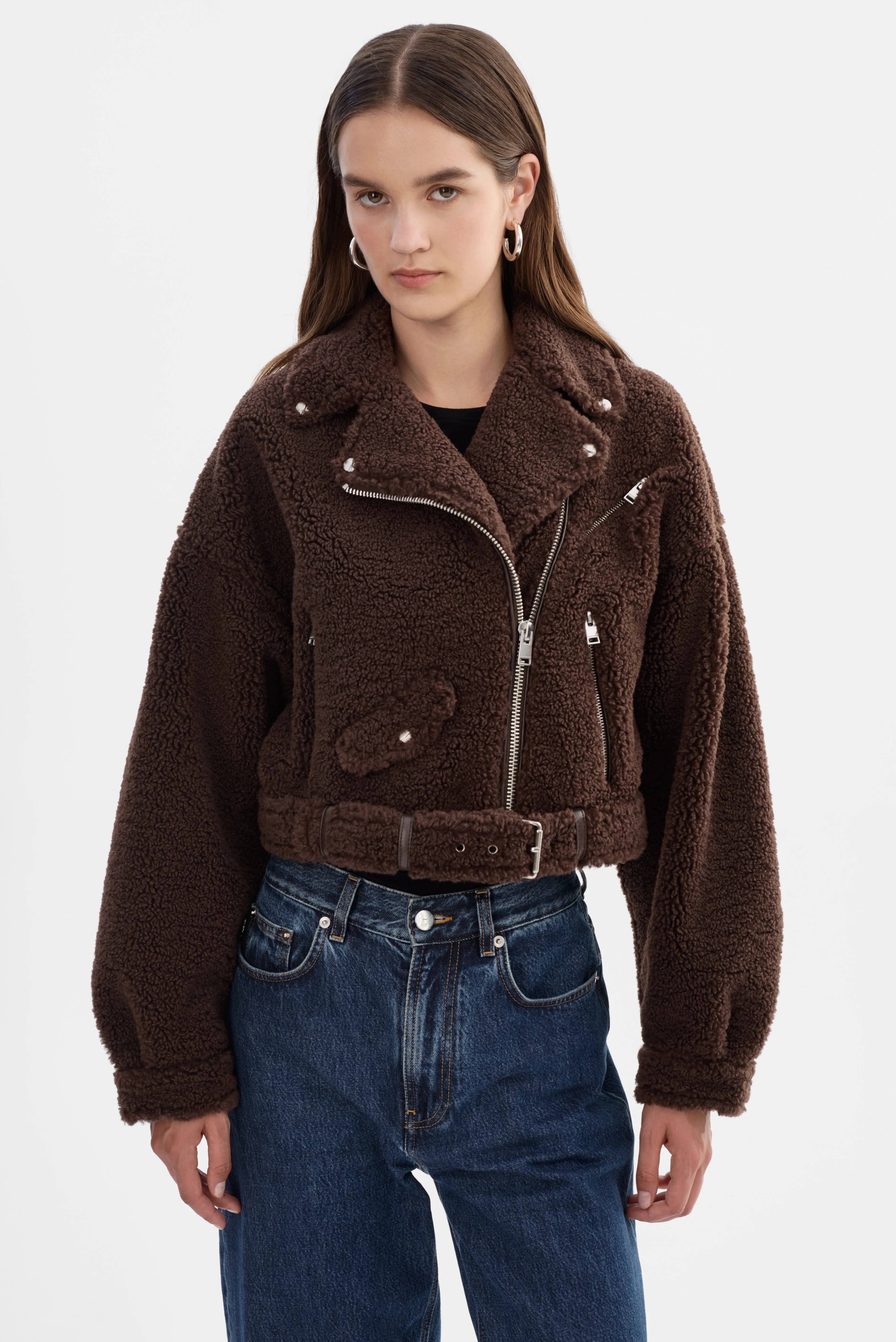 BRINA | Sherpa Biker Jacket sold by LAMARQUE product image thumbnail 3