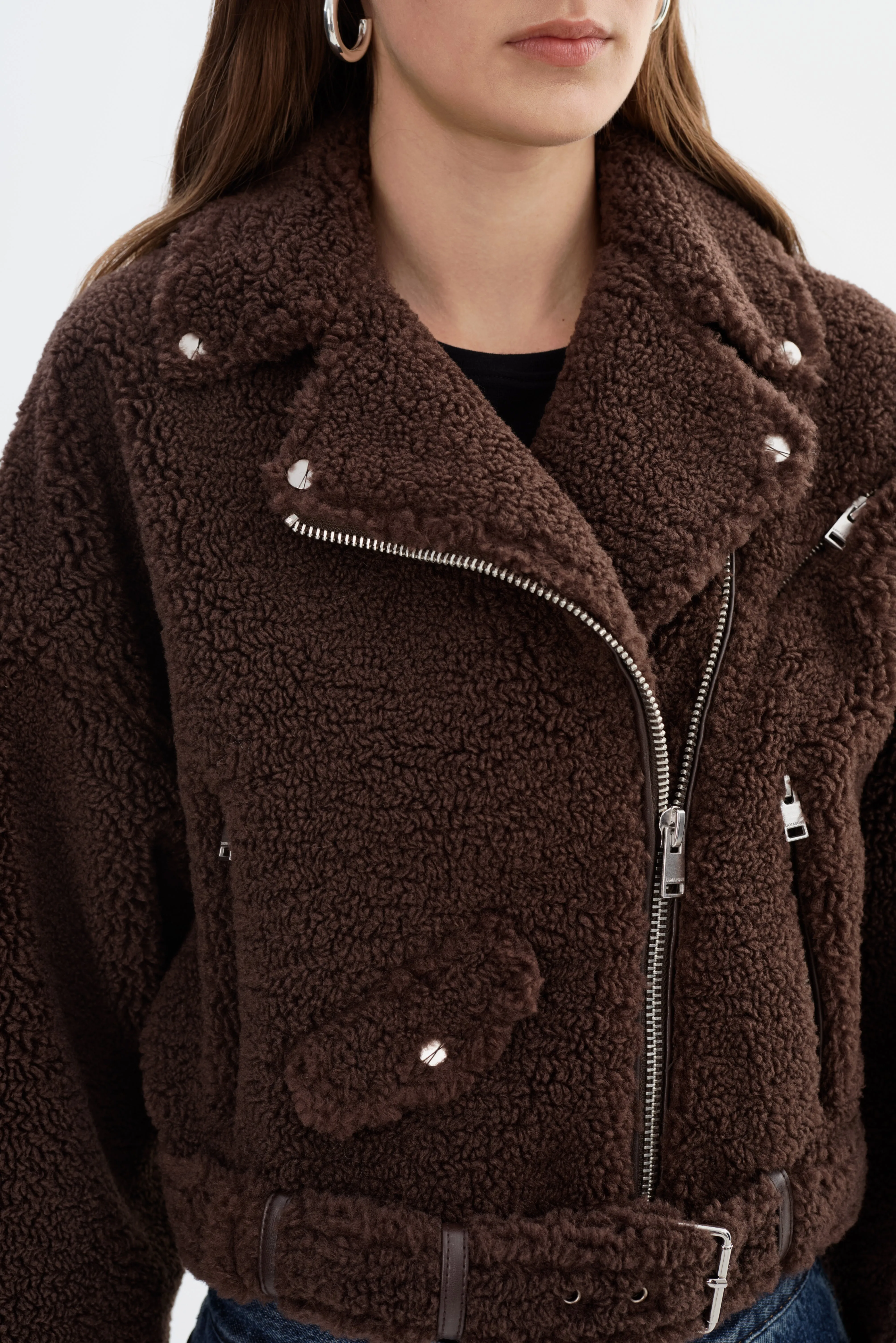 BRINA | Sherpa Biker Jacket sold by LAMARQUE product image thumbnail 4