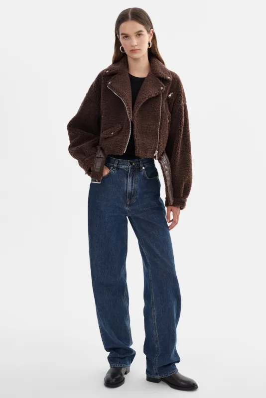BRINA | Sherpa Biker Jacket sold by LAMARQUE