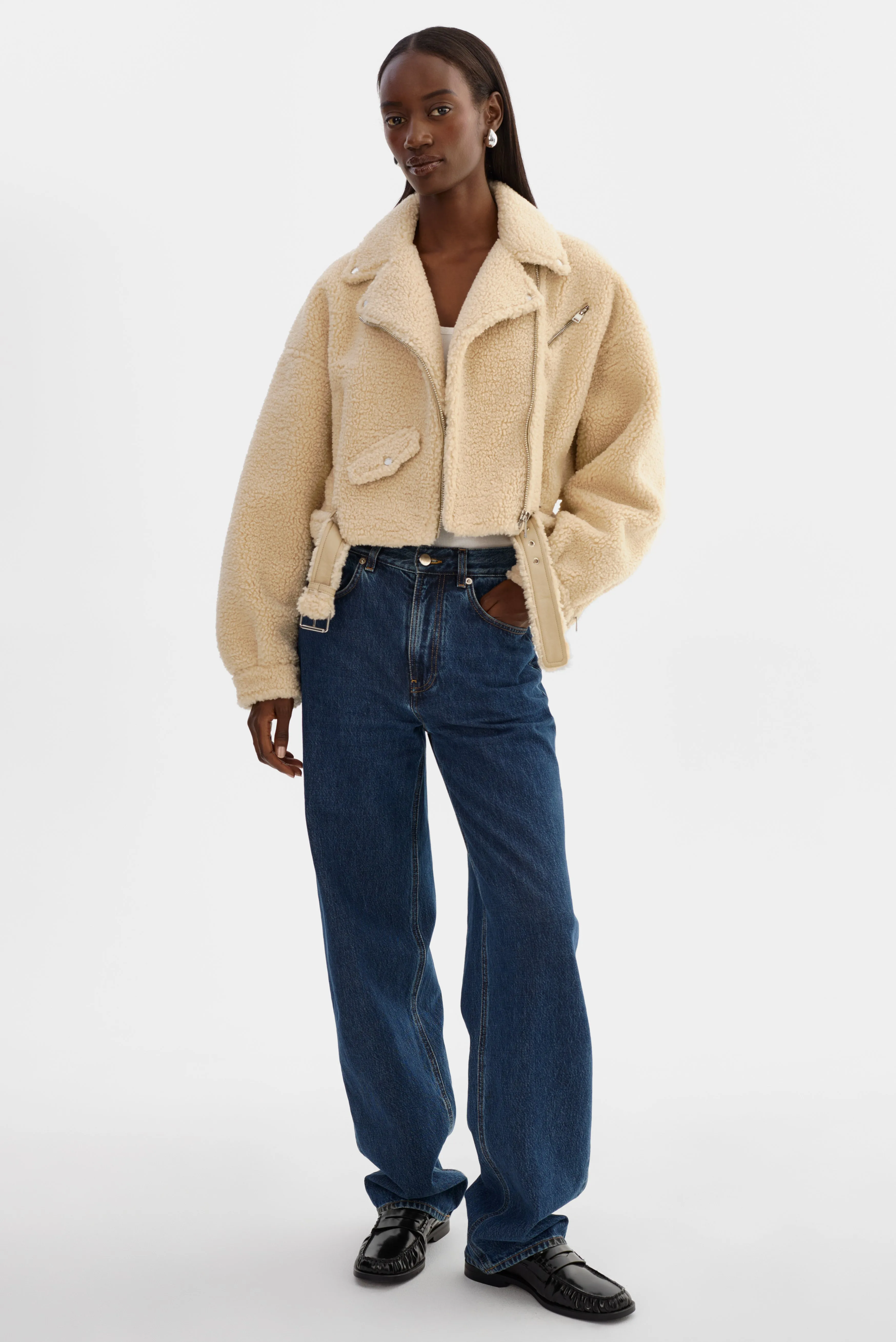 BRINA | Sherpa Biker Jacket sold by LAMARQUE product image thumbnail 2