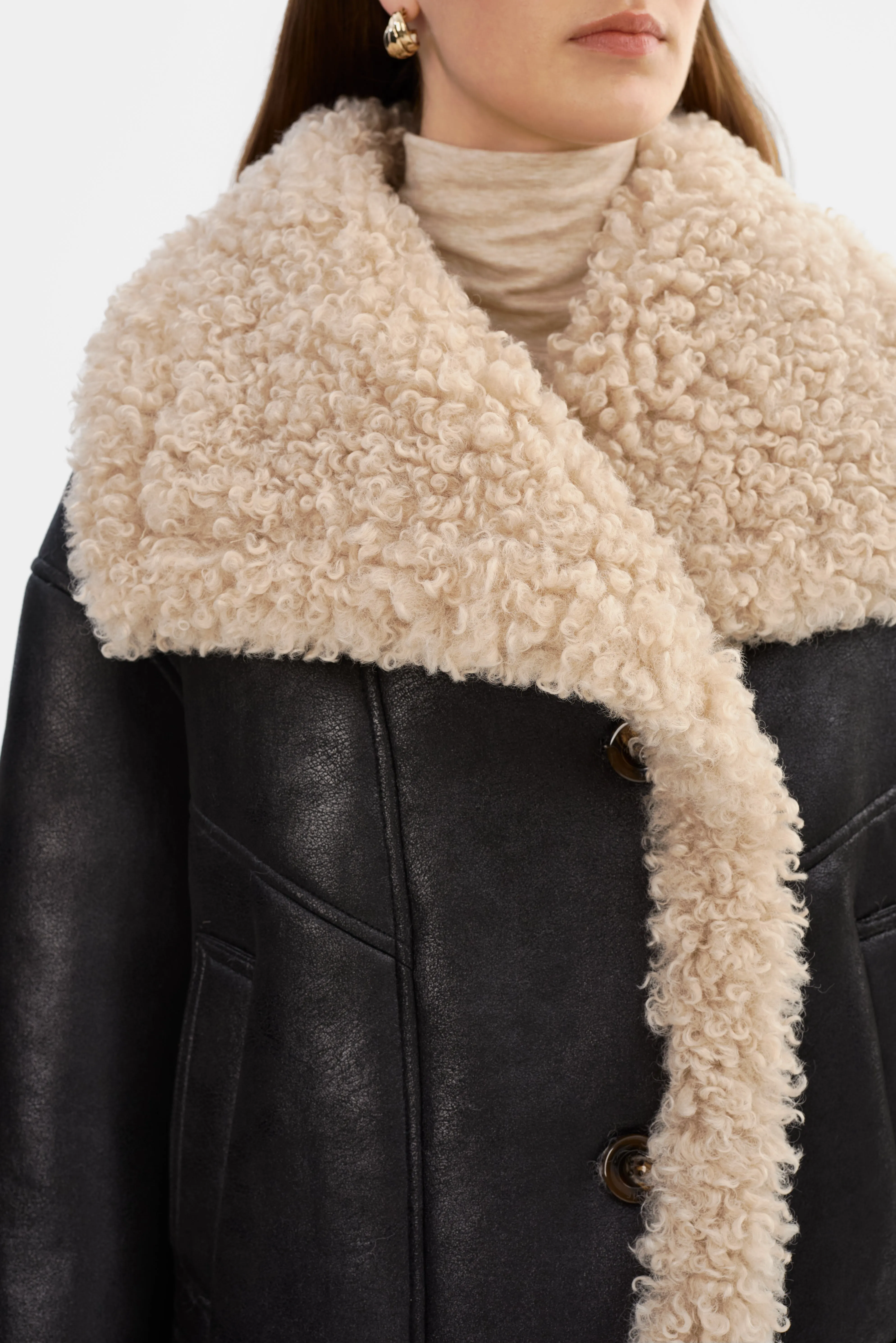 DEMI | Faux Shearling Coat sold by LAMARQUE product image thumbnail 4