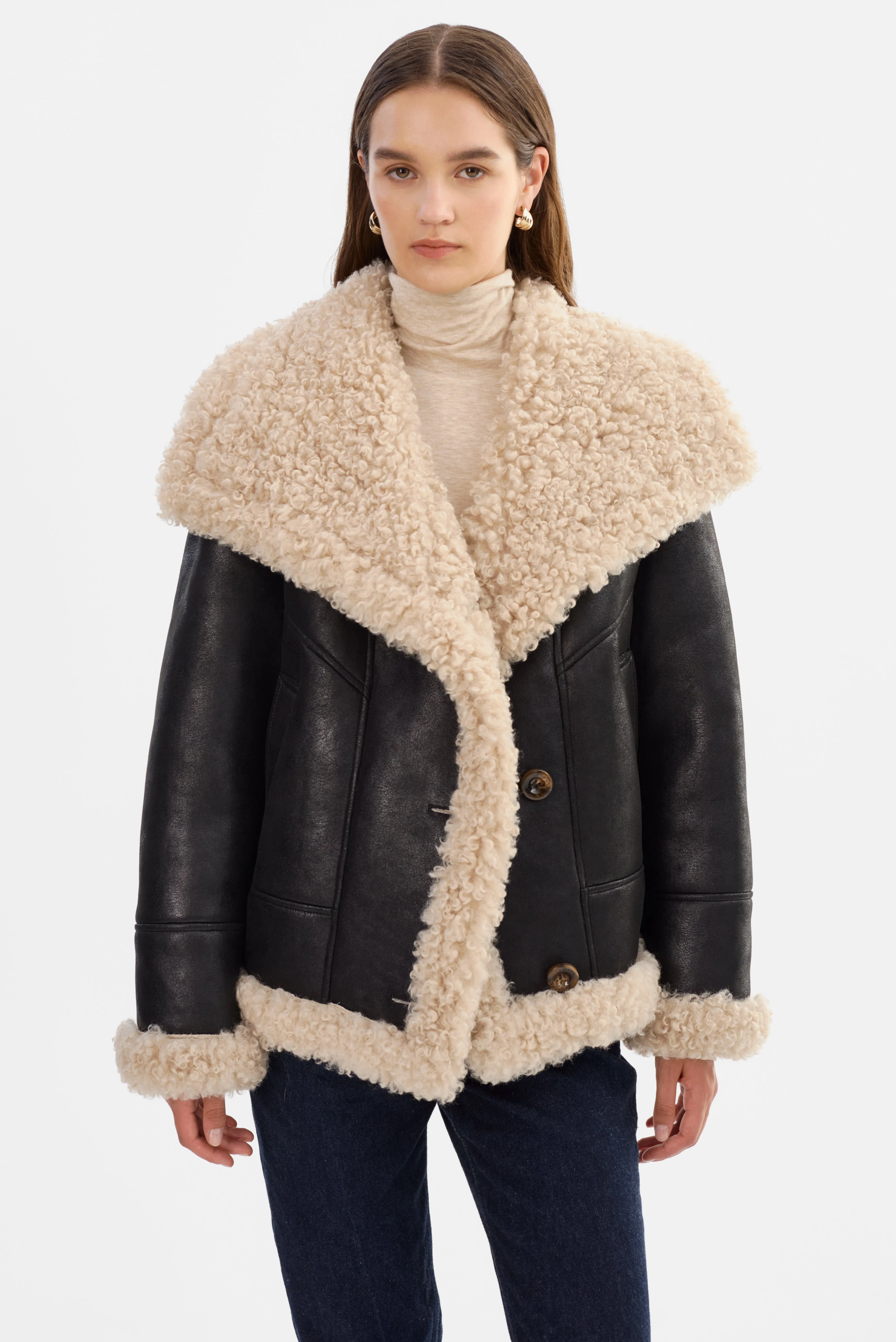 DEMI | Faux Shearling Coat sold by LAMARQUE product image thumbnail 3
