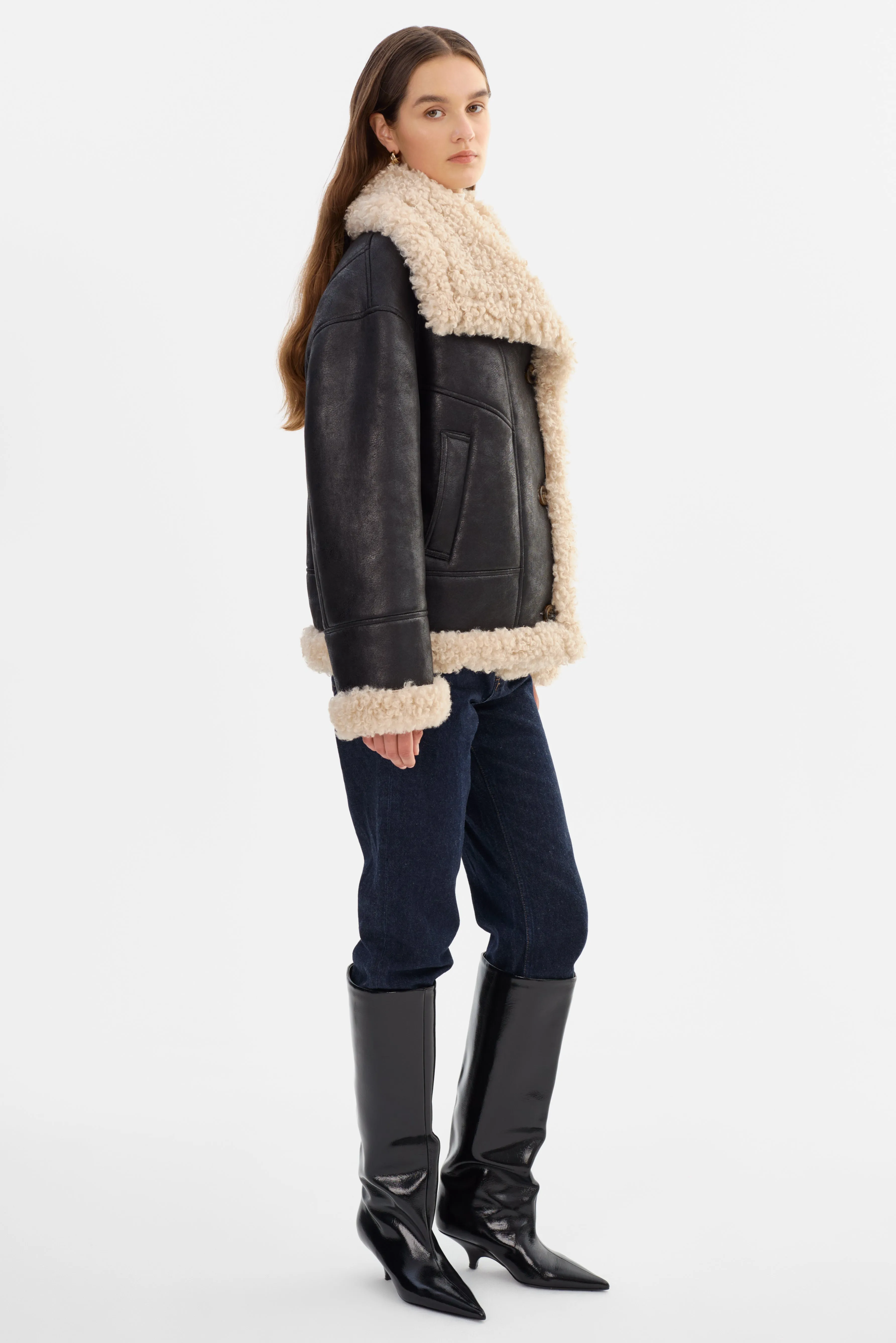 DEMI | Faux Shearling Coat sold by LAMARQUE product image thumbnail 5