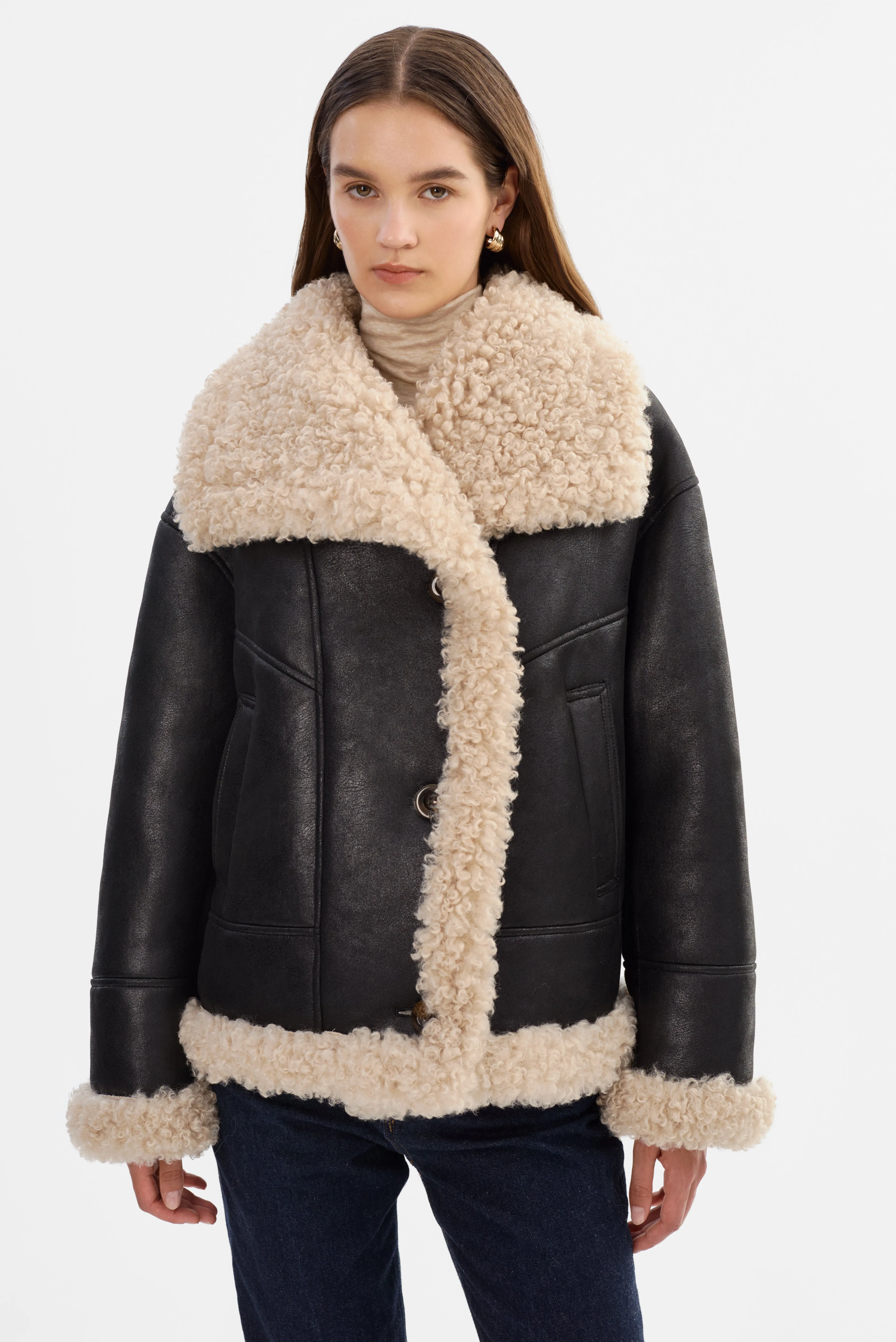 DEMI | Faux Shearling Coat sold by LAMARQUE