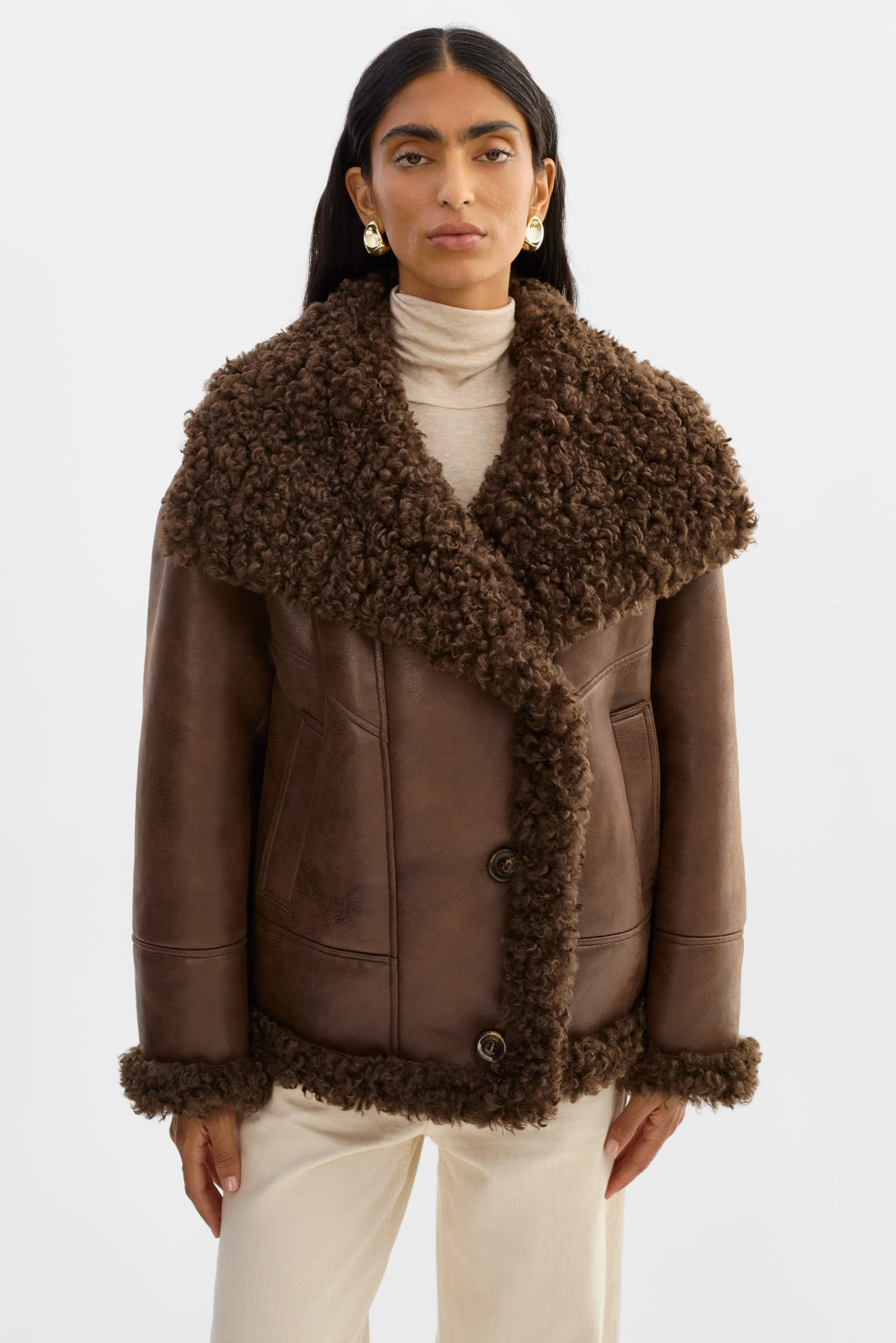 DEMI | Faux Shearling Coat sold by LAMARQUE product image thumbnail 2