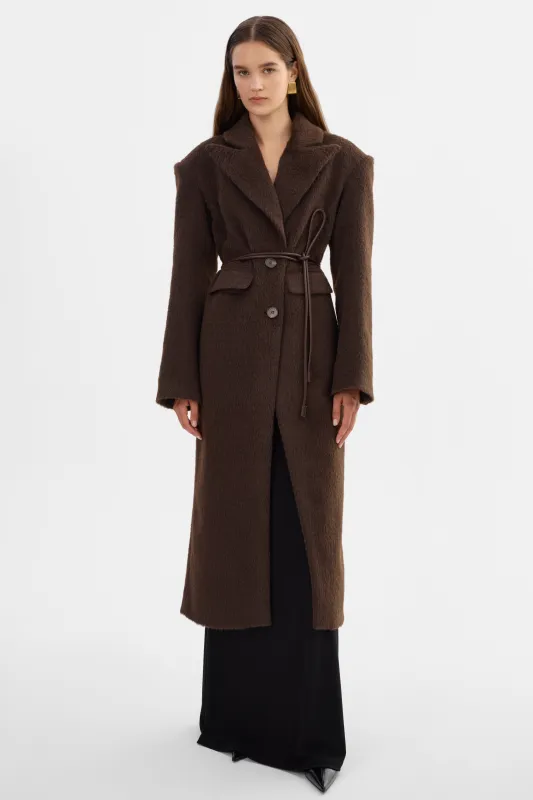 AALIYAH | Textured Hourglass Coat sold by LAMARQUE