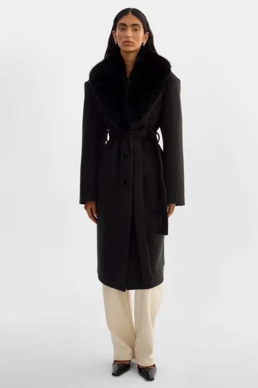 TILLIE | Belted Wool Coat sold by LAMARQUE
