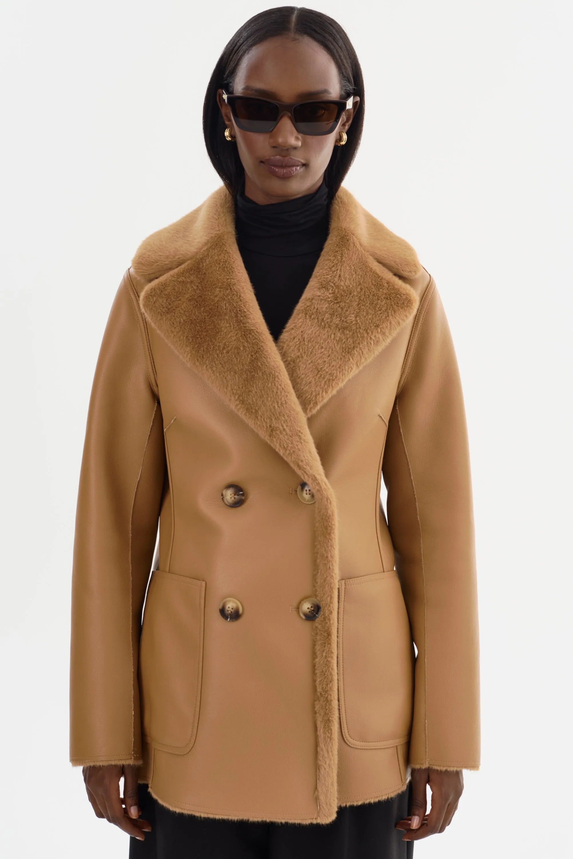 CAMILLE | Faux Shearling Reversible Coat sold by LAMARQUE product image thumbnail 2
