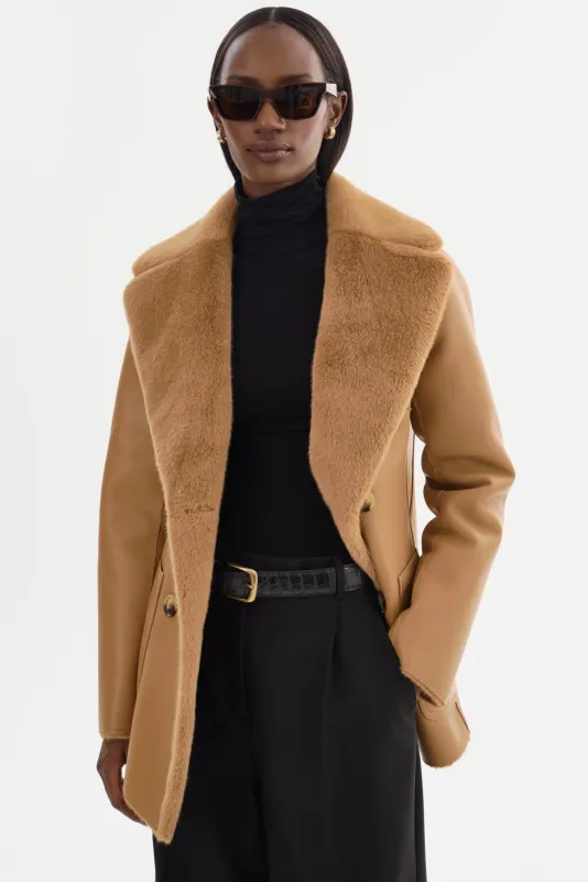 CAMILLE | Faux Shearling Reversible Coat sold by LAMARQUE