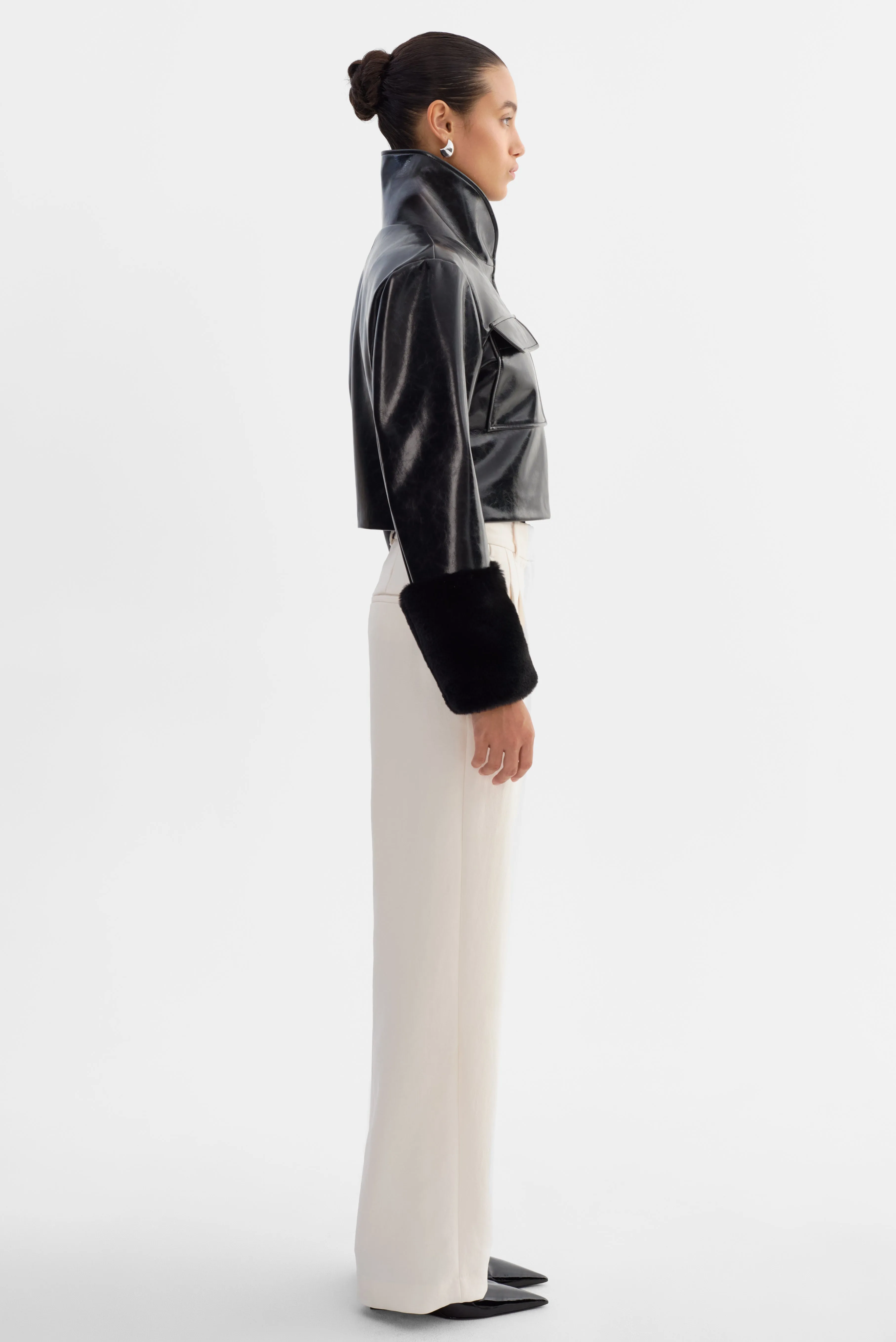 HEDDA | Cropped Faux Leather Jacket sold by LAMARQUE product image thumbnail 5