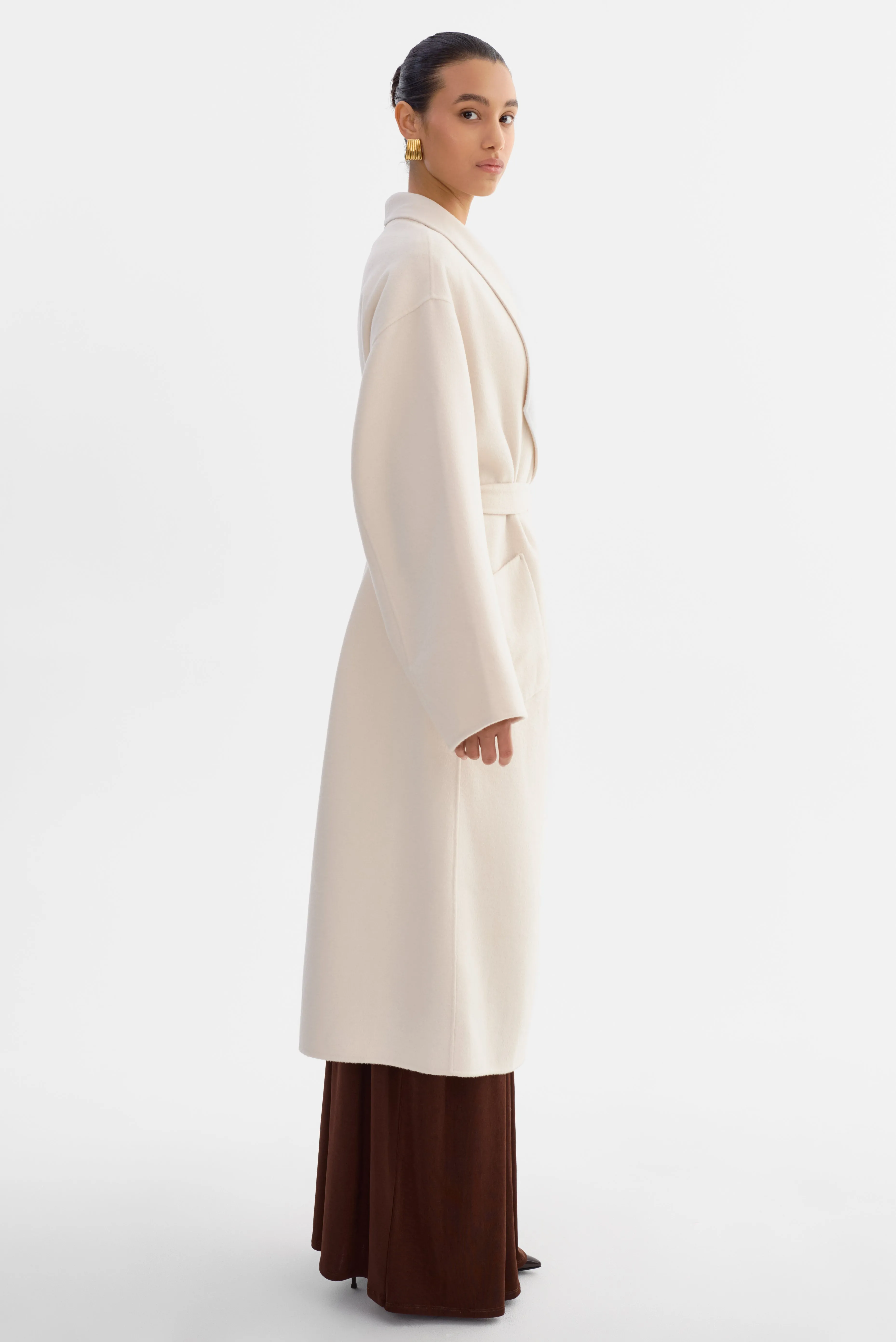 COREEN | Belted Wool Maxi Coat sold by LAMARQUE product image thumbnail 3
