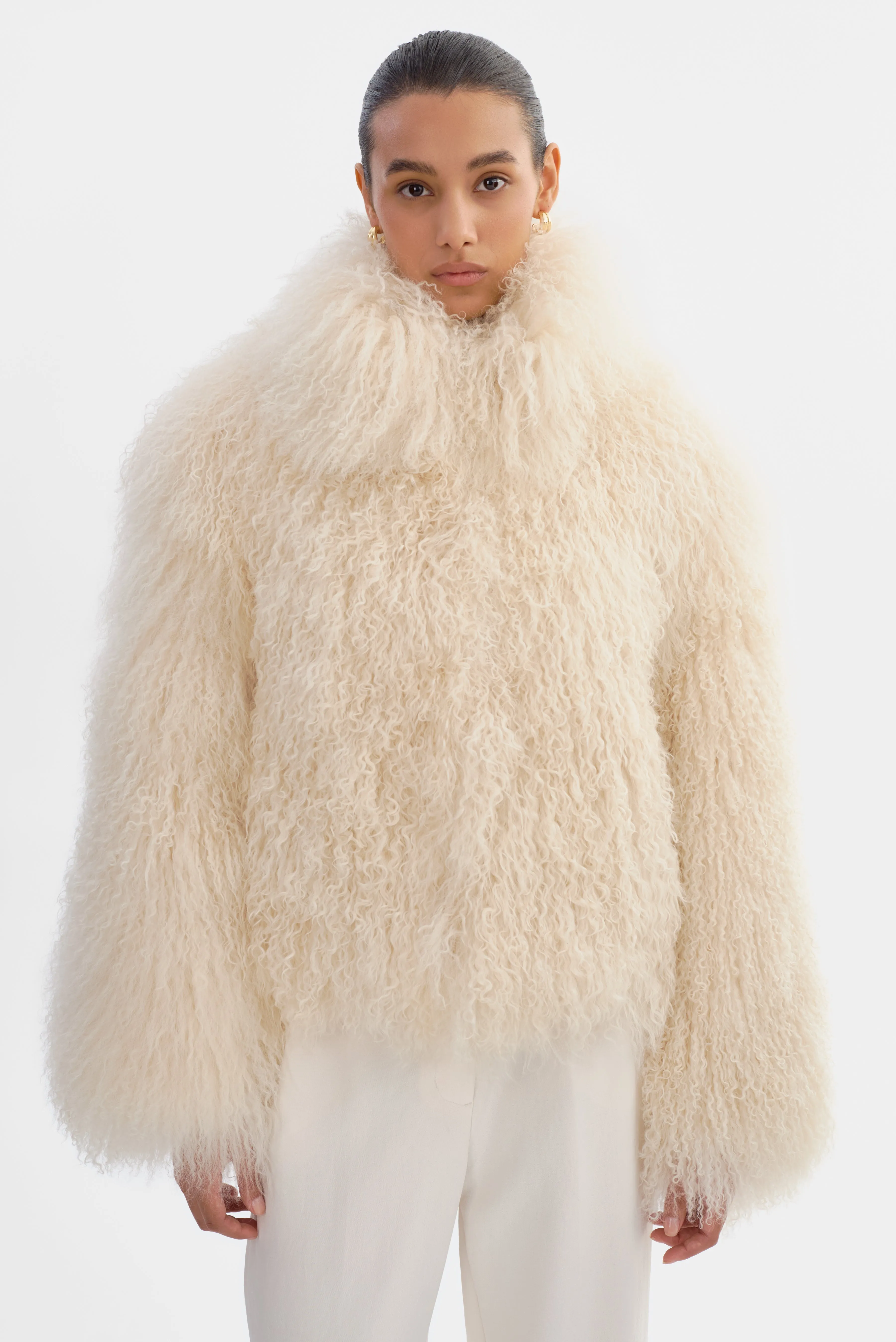 BIANCA | Mongolian Shearling Jacket sold by LAMARQUE