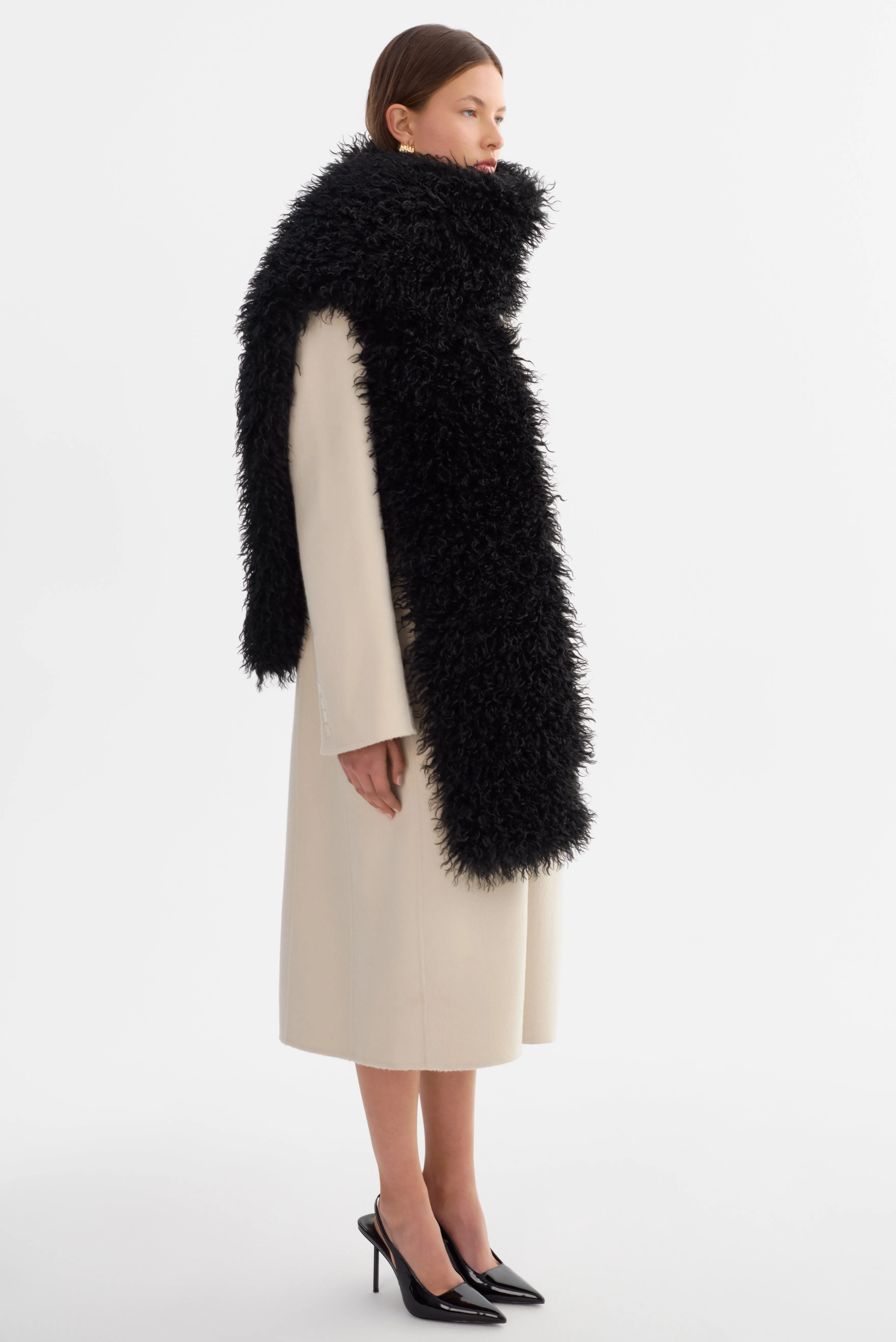 HARIS | Oversized Faux Fur Scarf sold by LAMARQUE product image thumbnail 3