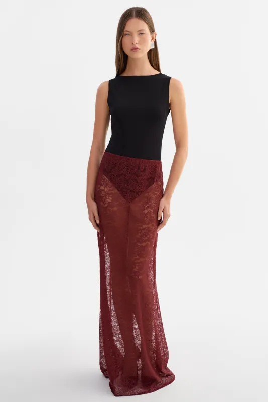 REN | Lace Maxi Skirt sold by LAMARQUE