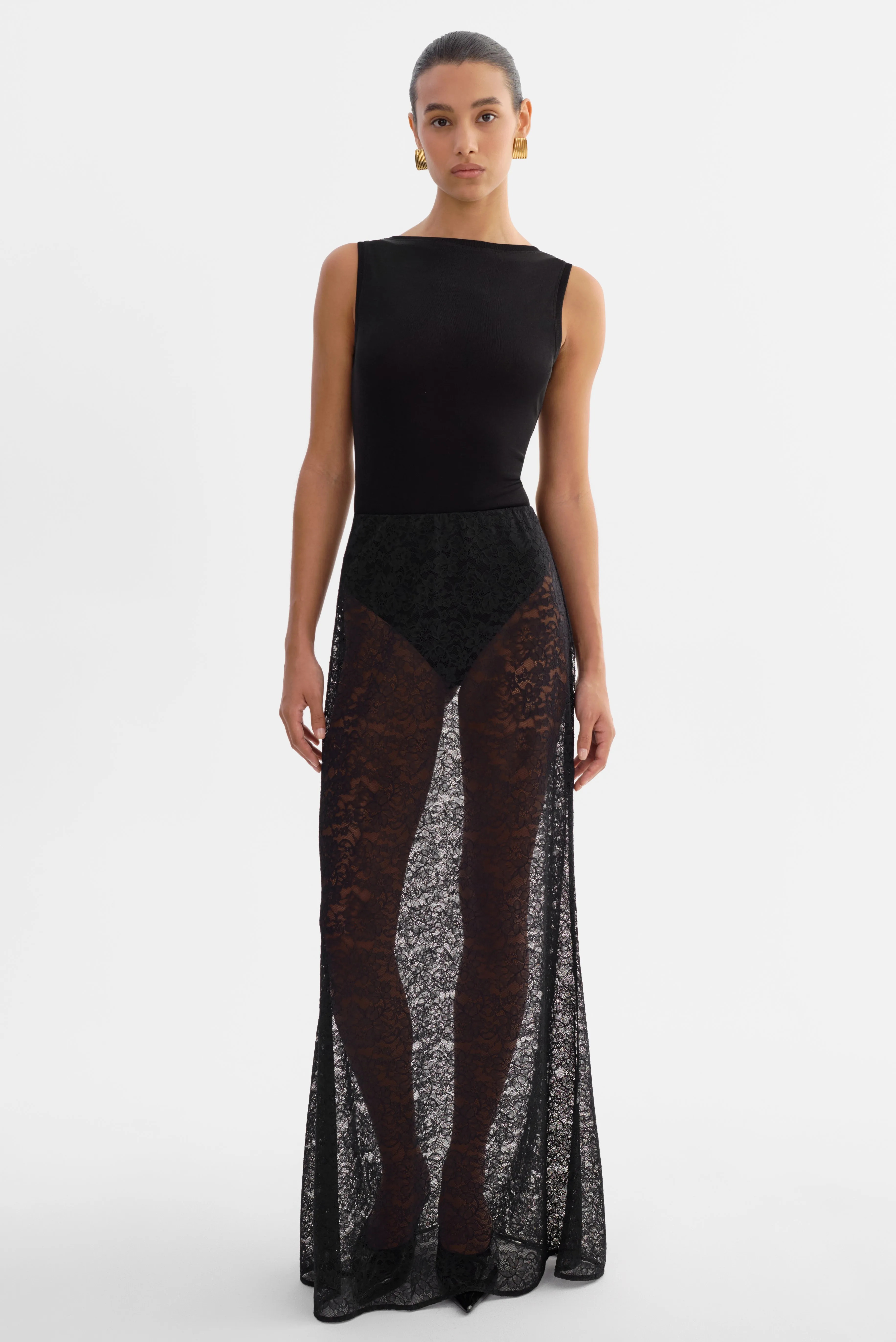 REN | Lace Maxi Skirt sold by LAMARQUE