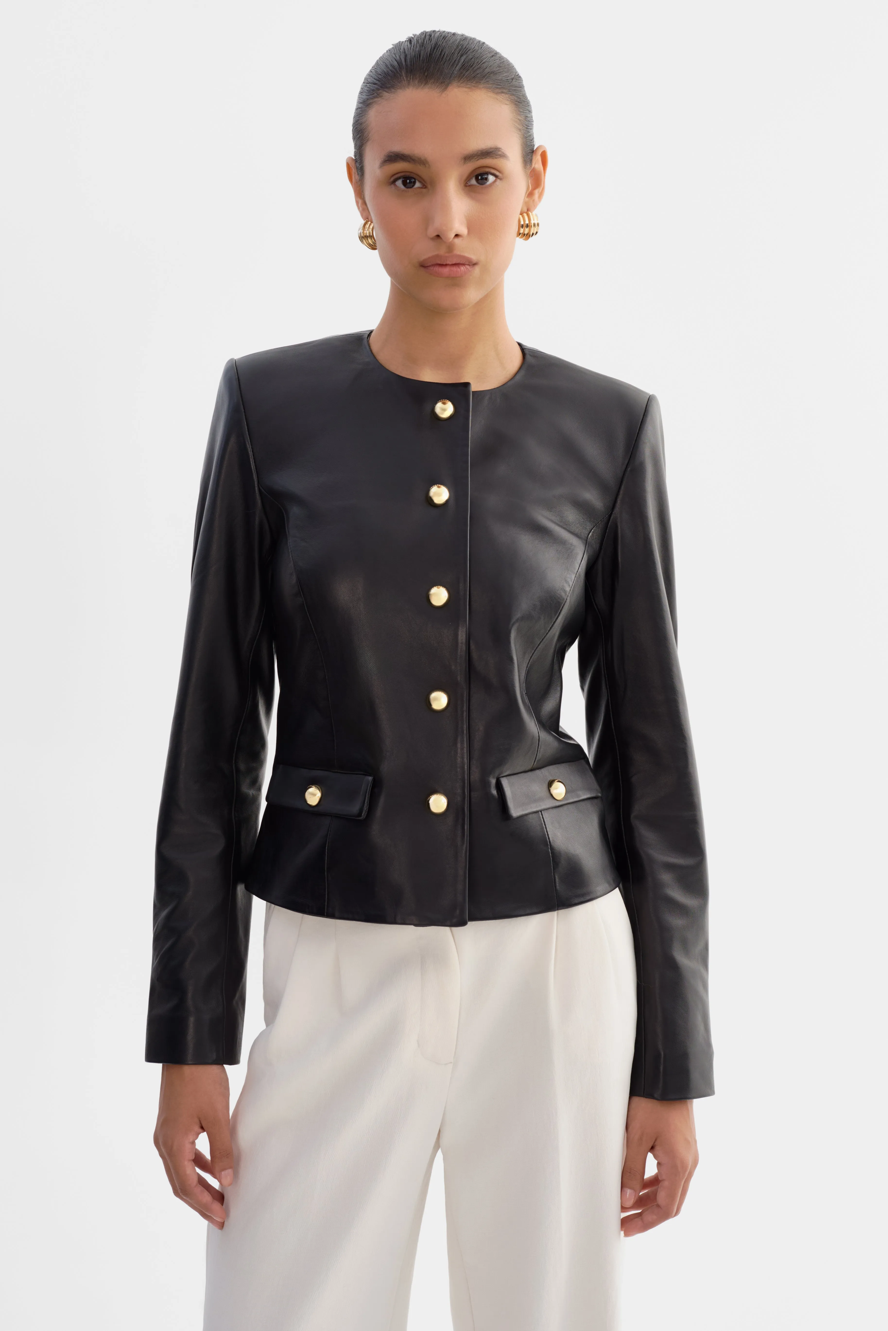 LYNN | Leather Jacket sold by LAMARQUE product image thumbnail 3