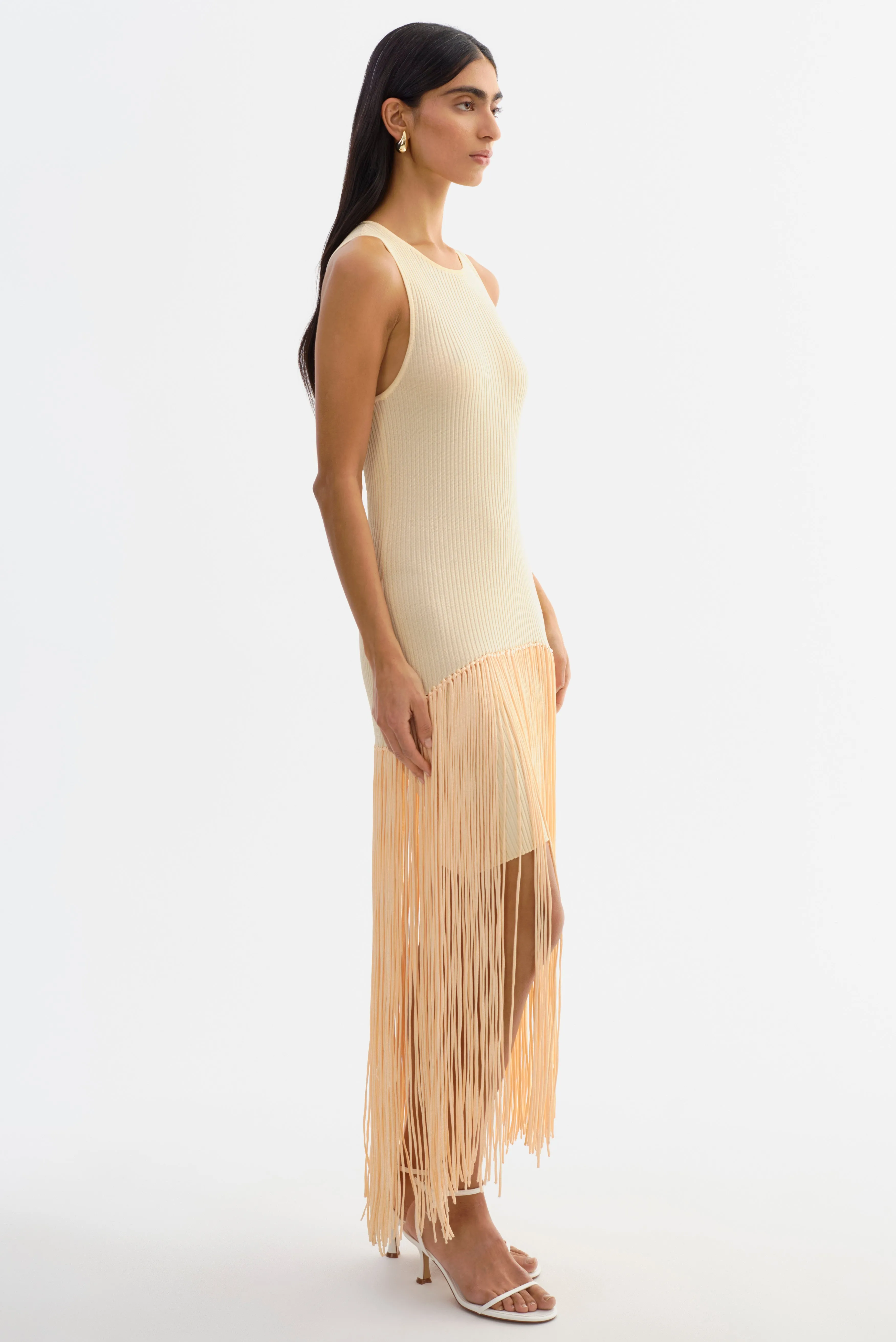 ADELITA | Shimmery Rib Knit Maxi Dress sold by LAMARQUE product image thumbnail 3