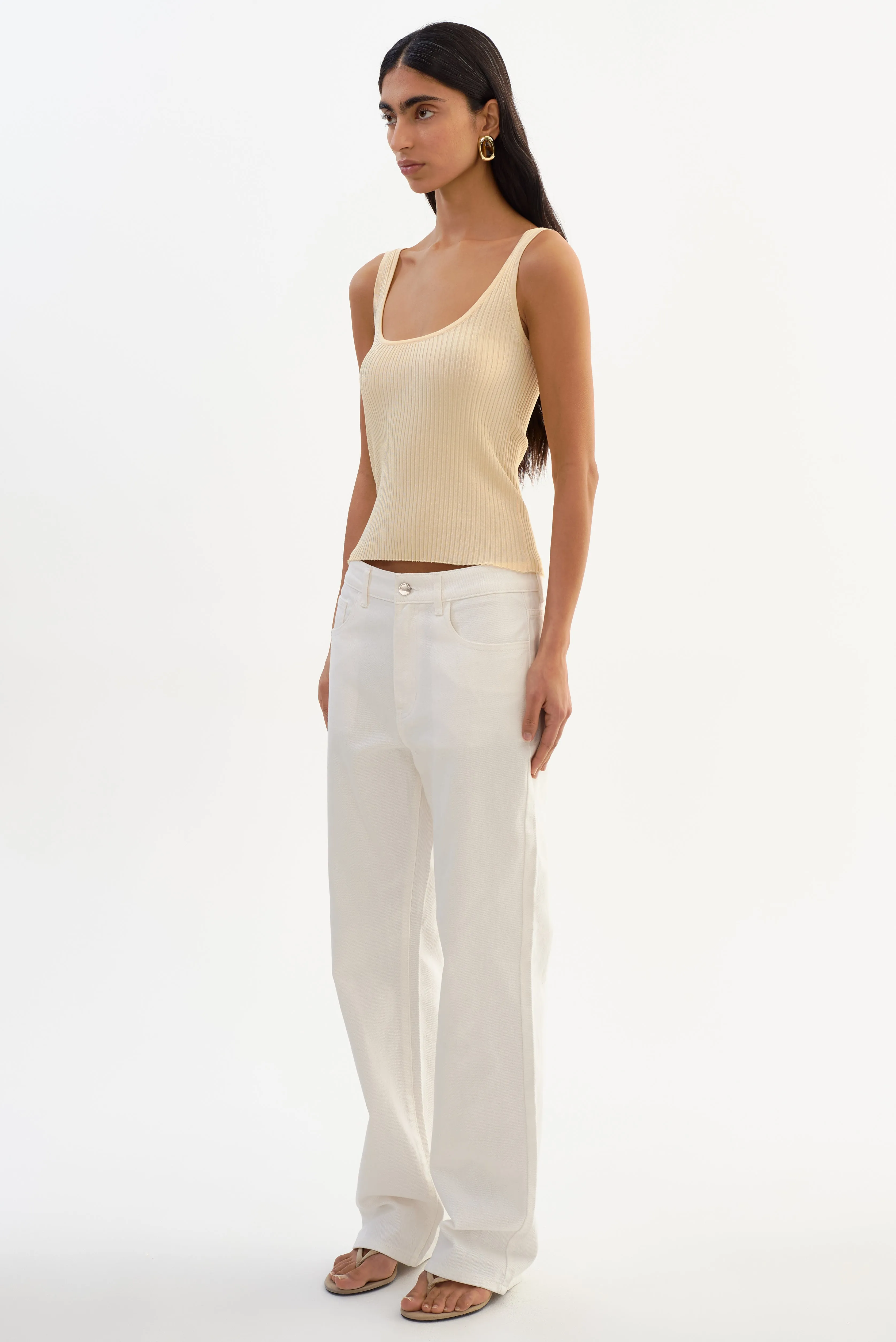 BISTA | Shimmery Rib Knit Tank Top sold by LAMARQUE product image thumbnail 4