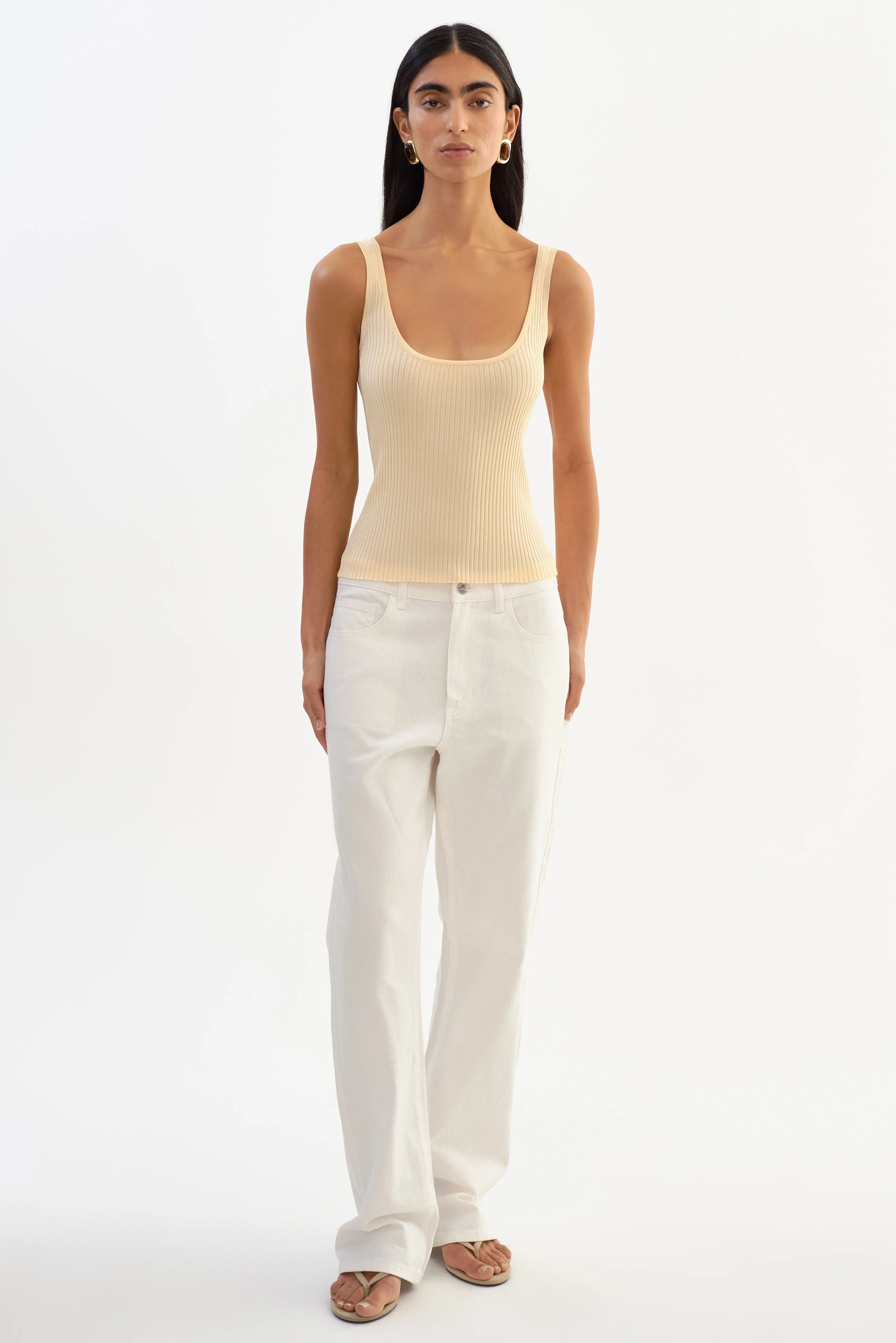 BISTA | Shimmery Rib Knit Tank Top sold by LAMARQUE product image thumbnail 2