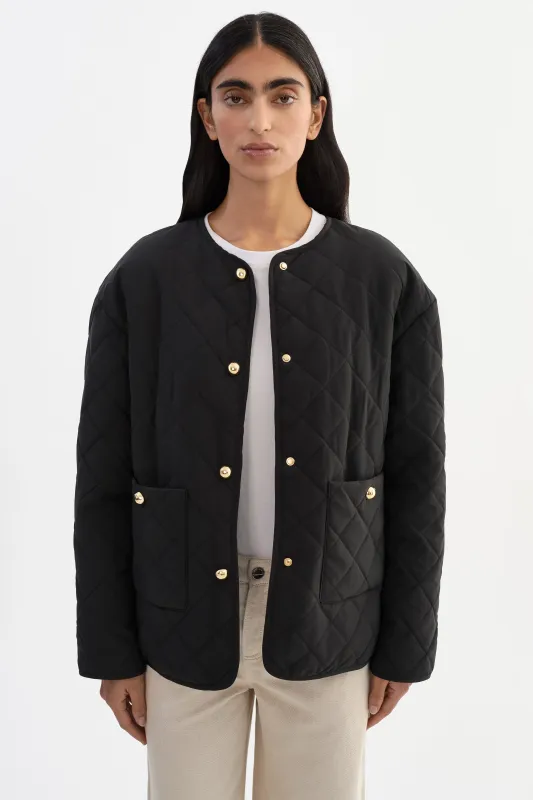 HERA | Collarless Quilted Jacket sold by LAMARQUE