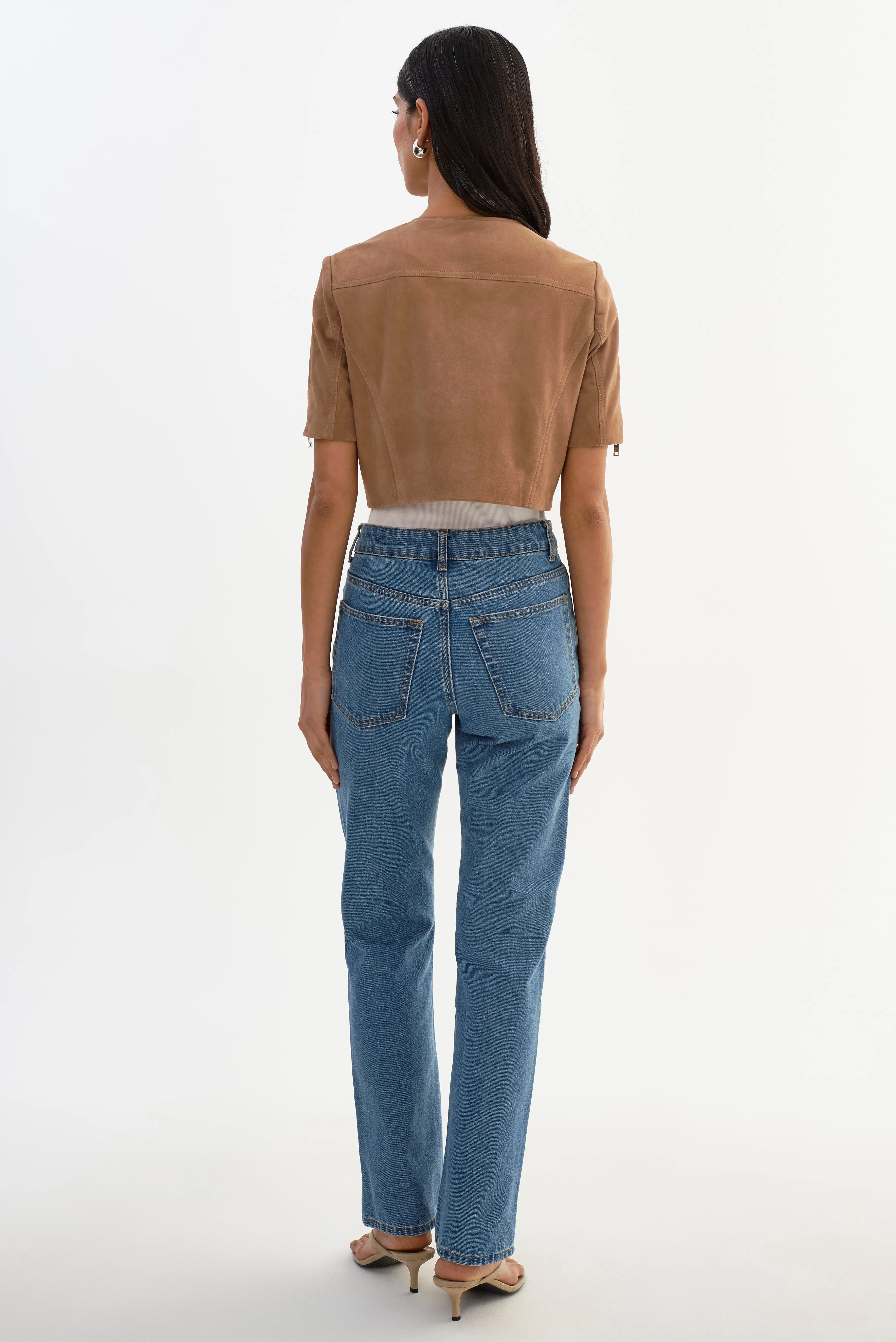 KIRSI S | Cropped Suede Jacket sold by LAMARQUE product image thumbnail 5