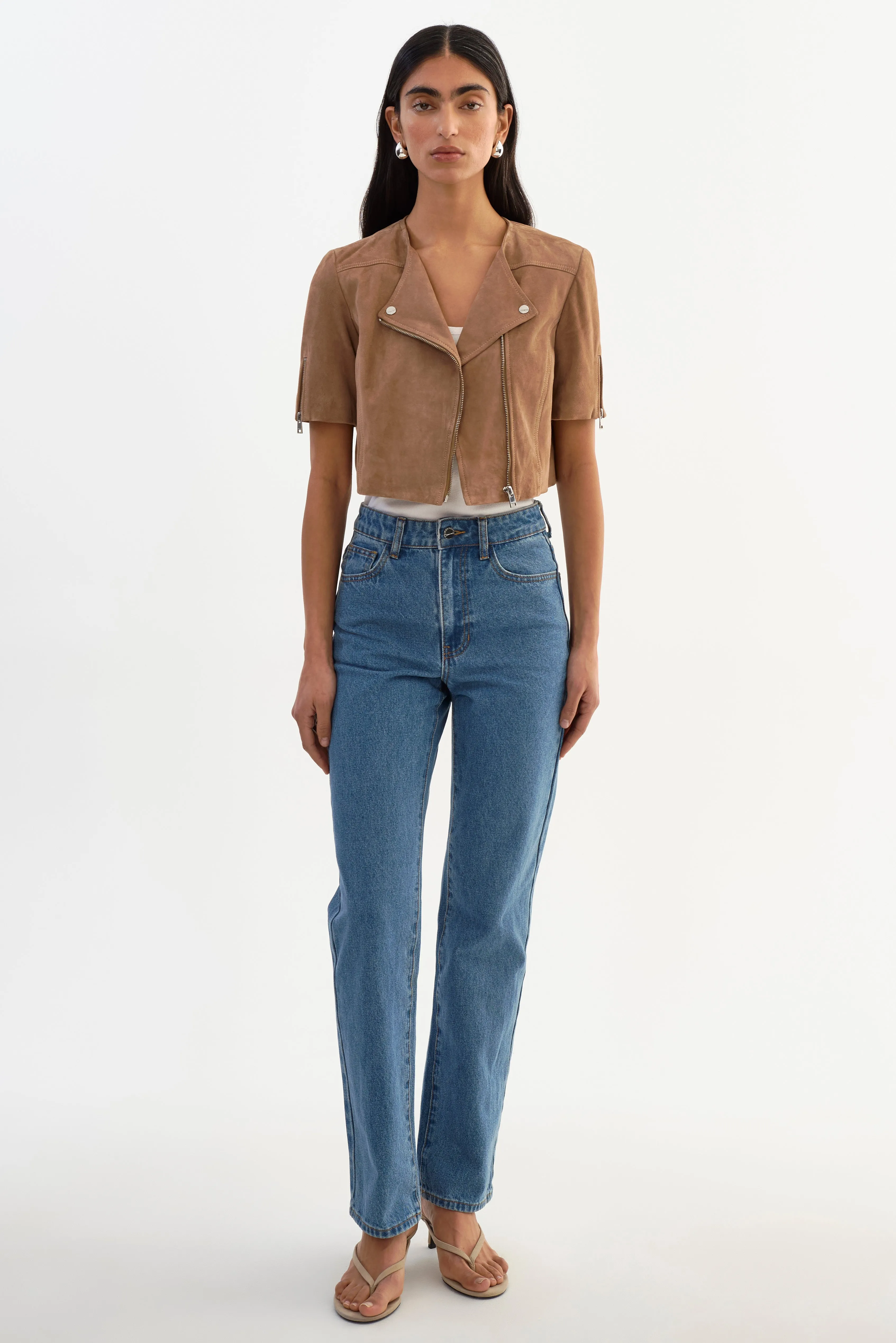 KIRSI S | Cropped Suede Jacket sold by LAMARQUE product image thumbnail 2
