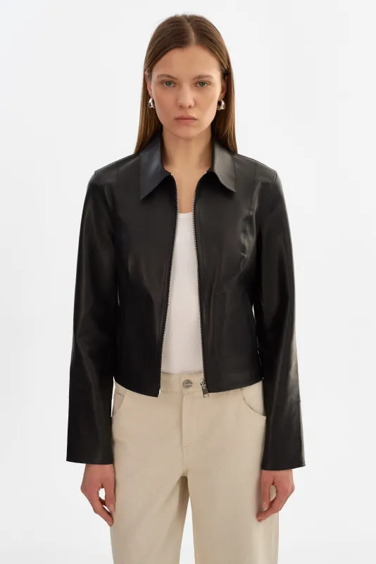 CLARIE | Reversible Leather Jacket made by LAMARQUE