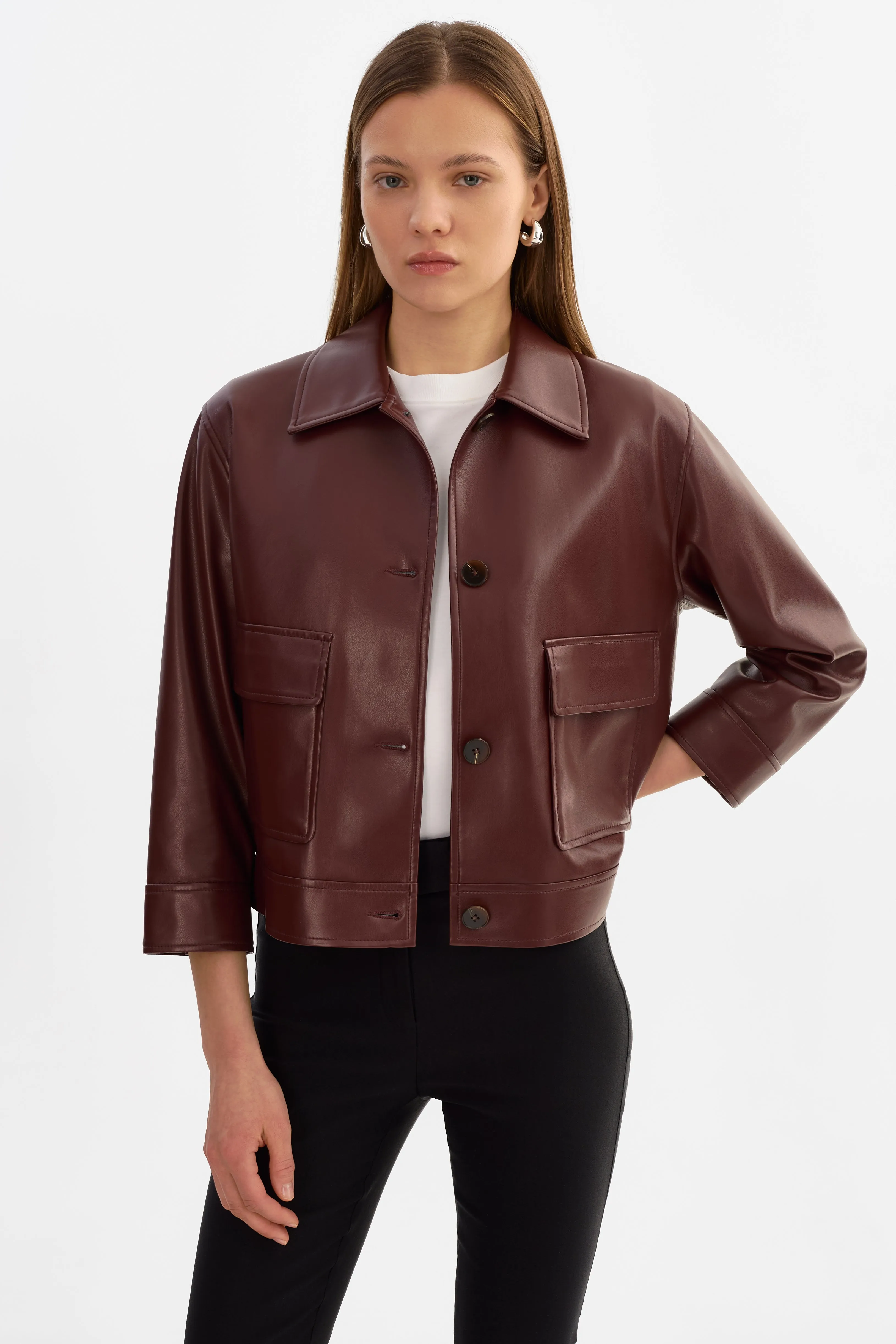 ELARA | Faux Leather Jacket sold by LAMARQUE