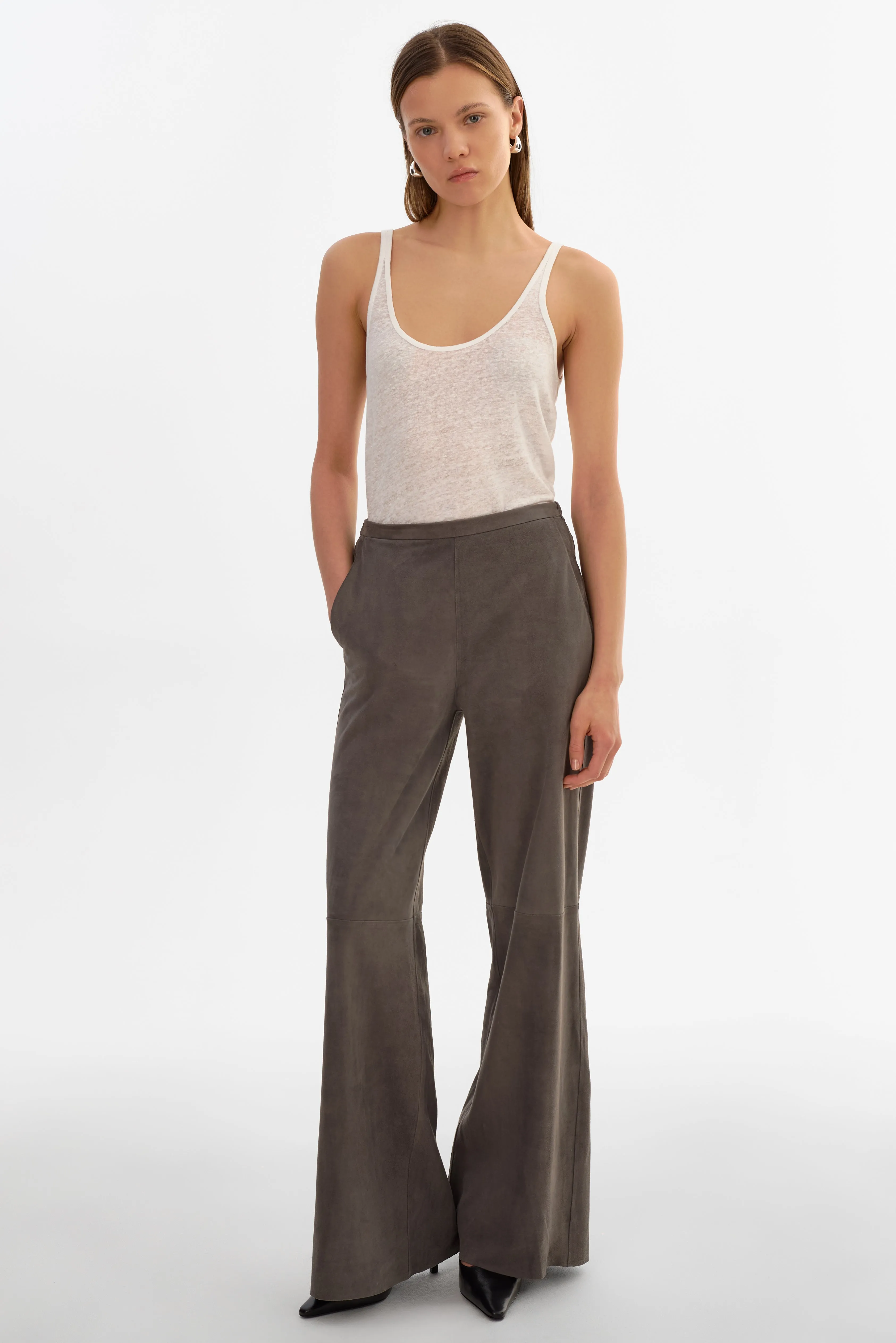 ELISE | Wide-Leg Suede Pants sold by LAMARQUE product image thumbnail 3