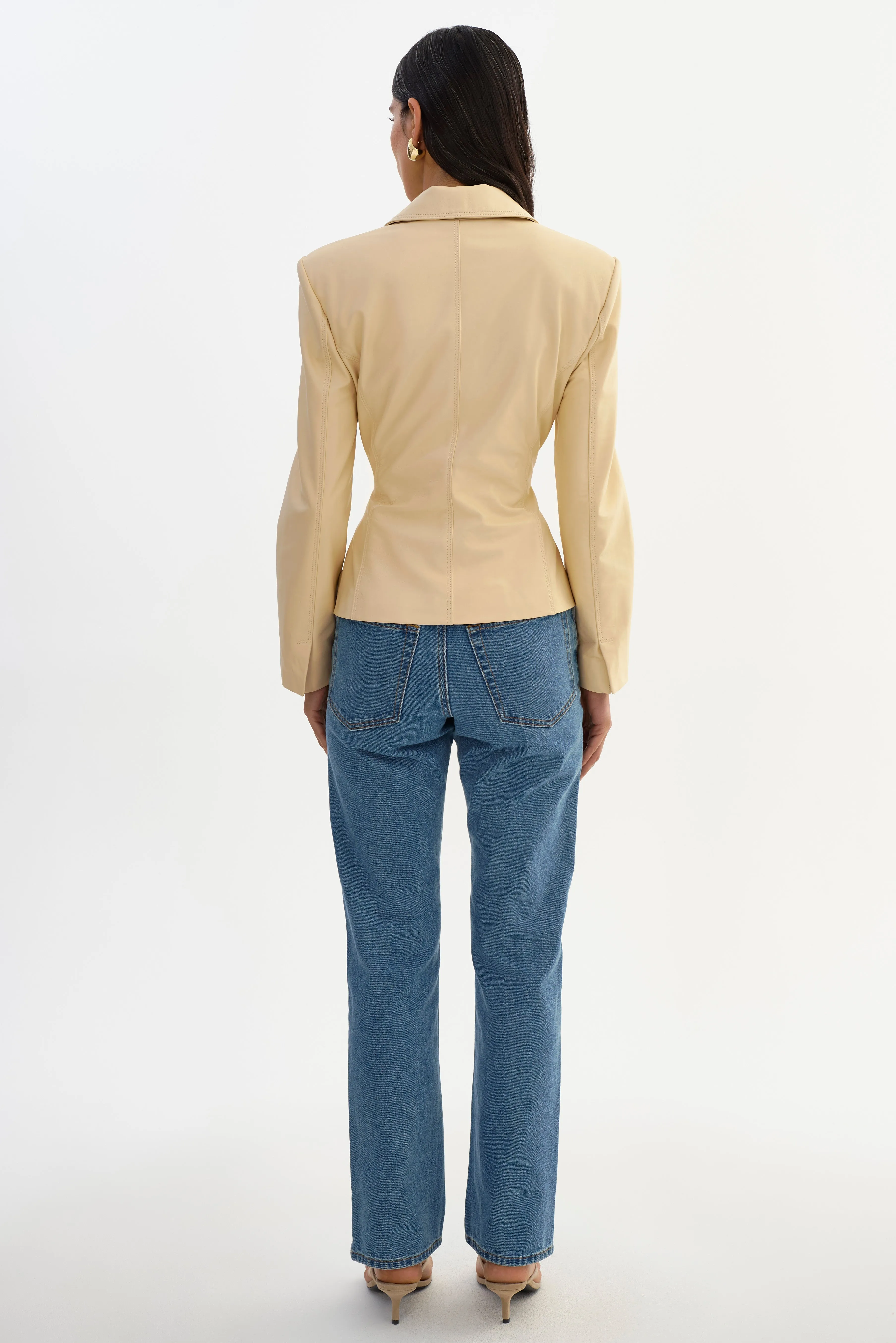 WILEY | Belted Leather Blazer sold by LAMARQUE product image thumbnail 3