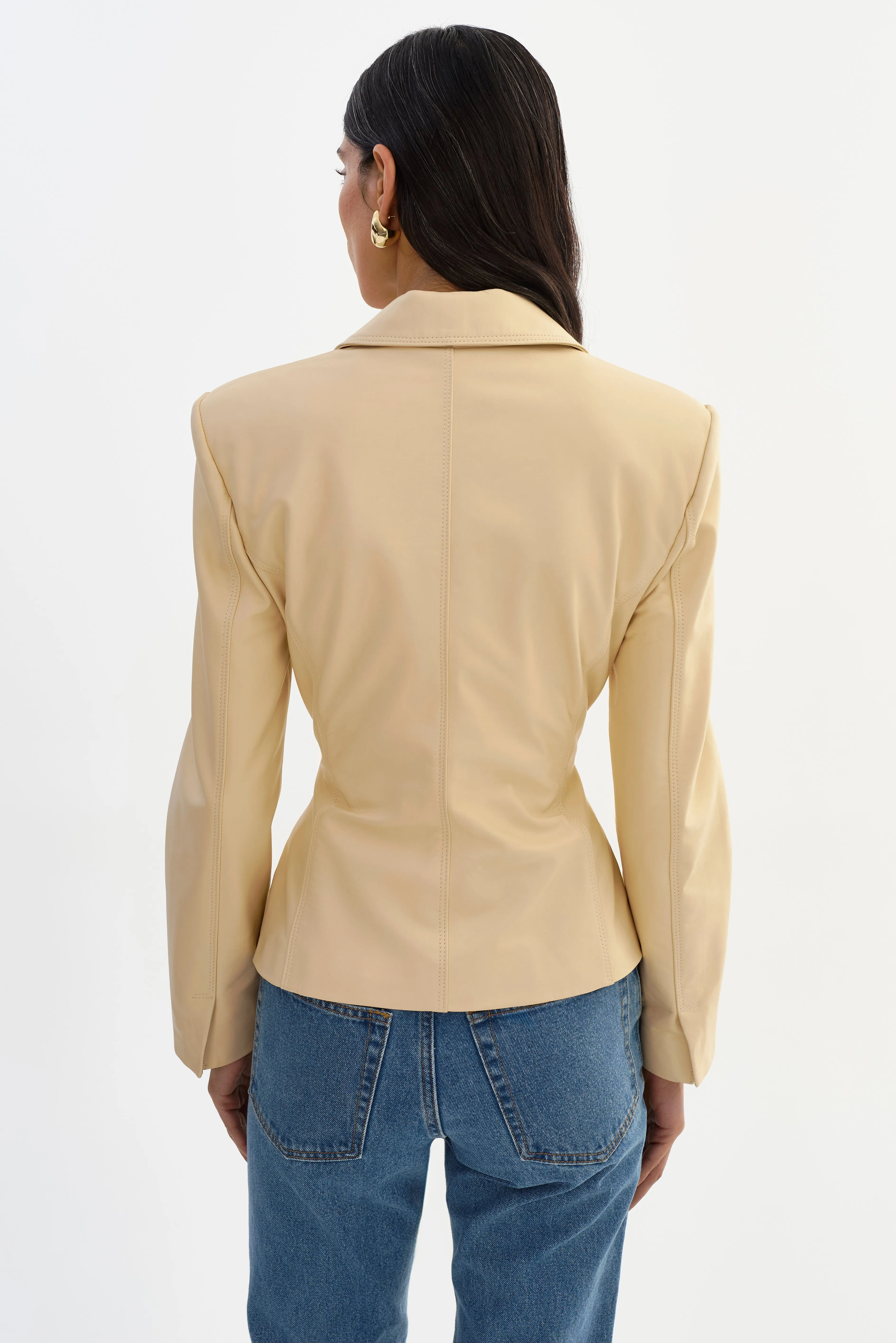 WILEY | Belted Leather Blazer sold by LAMARQUE product image thumbnail 5