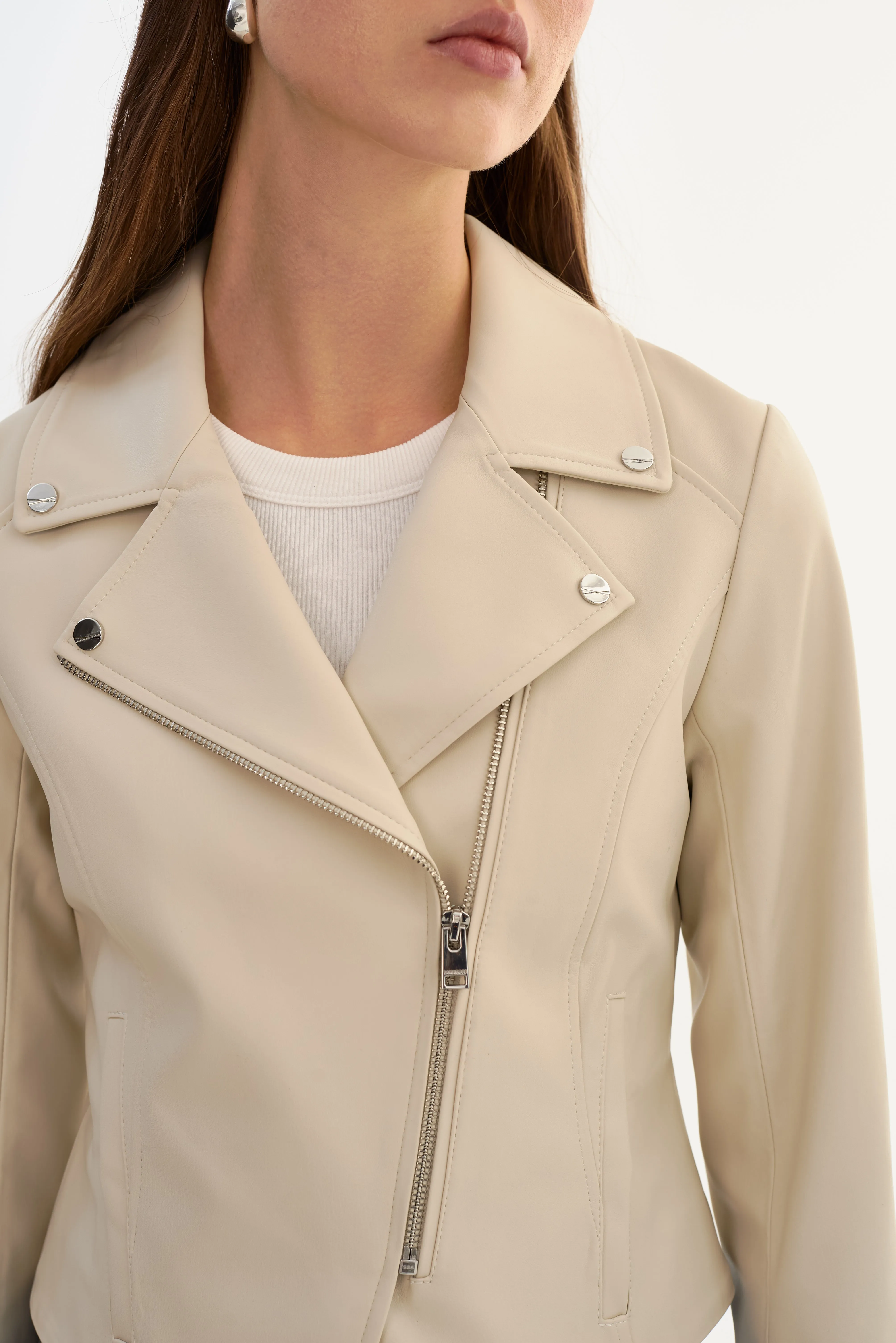 PASCALE | Fitted Faux Leather Jacket sold by LAMARQUE product image thumbnail 4
