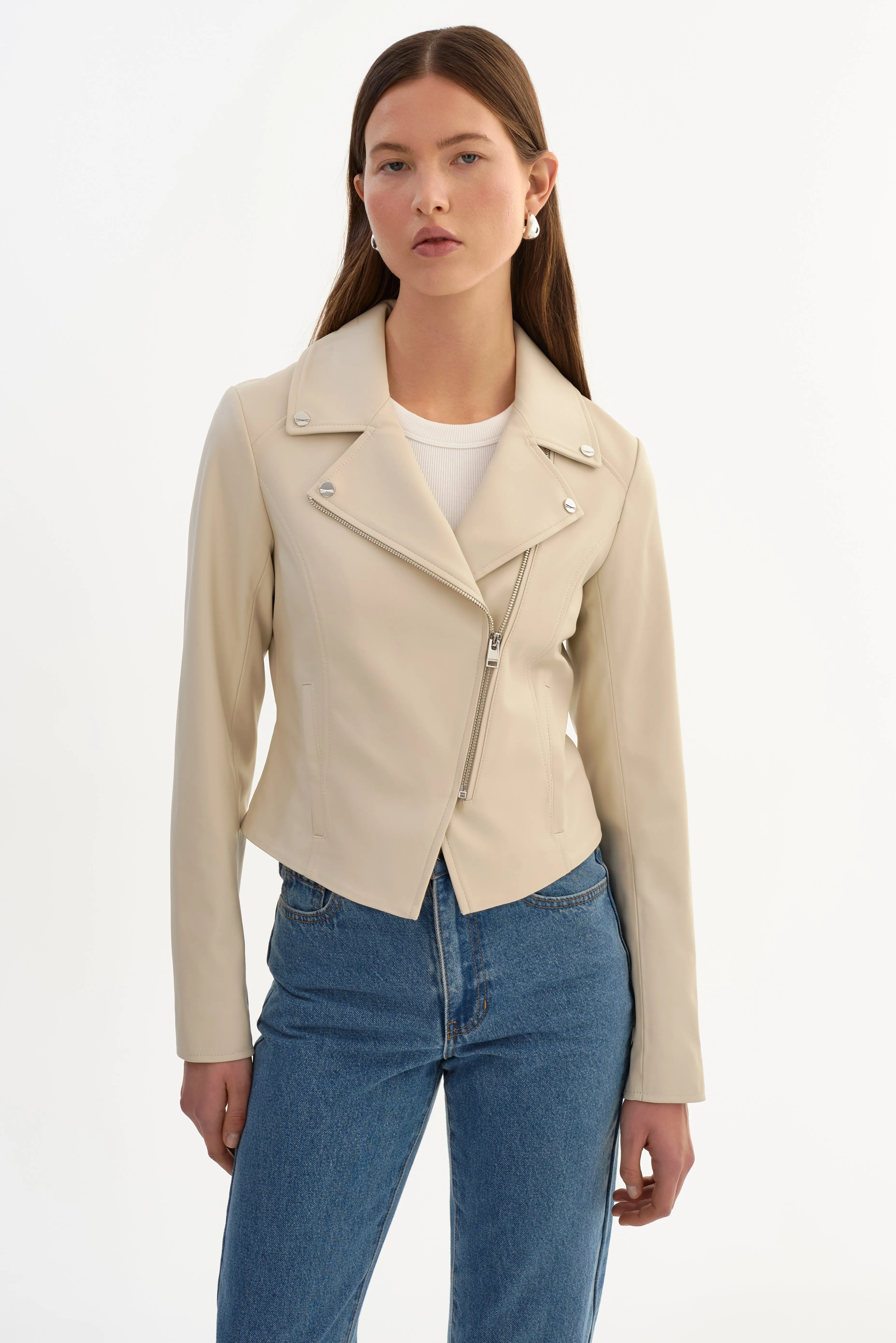 PASCALE | Fitted Faux Leather Jacket sold by LAMARQUE