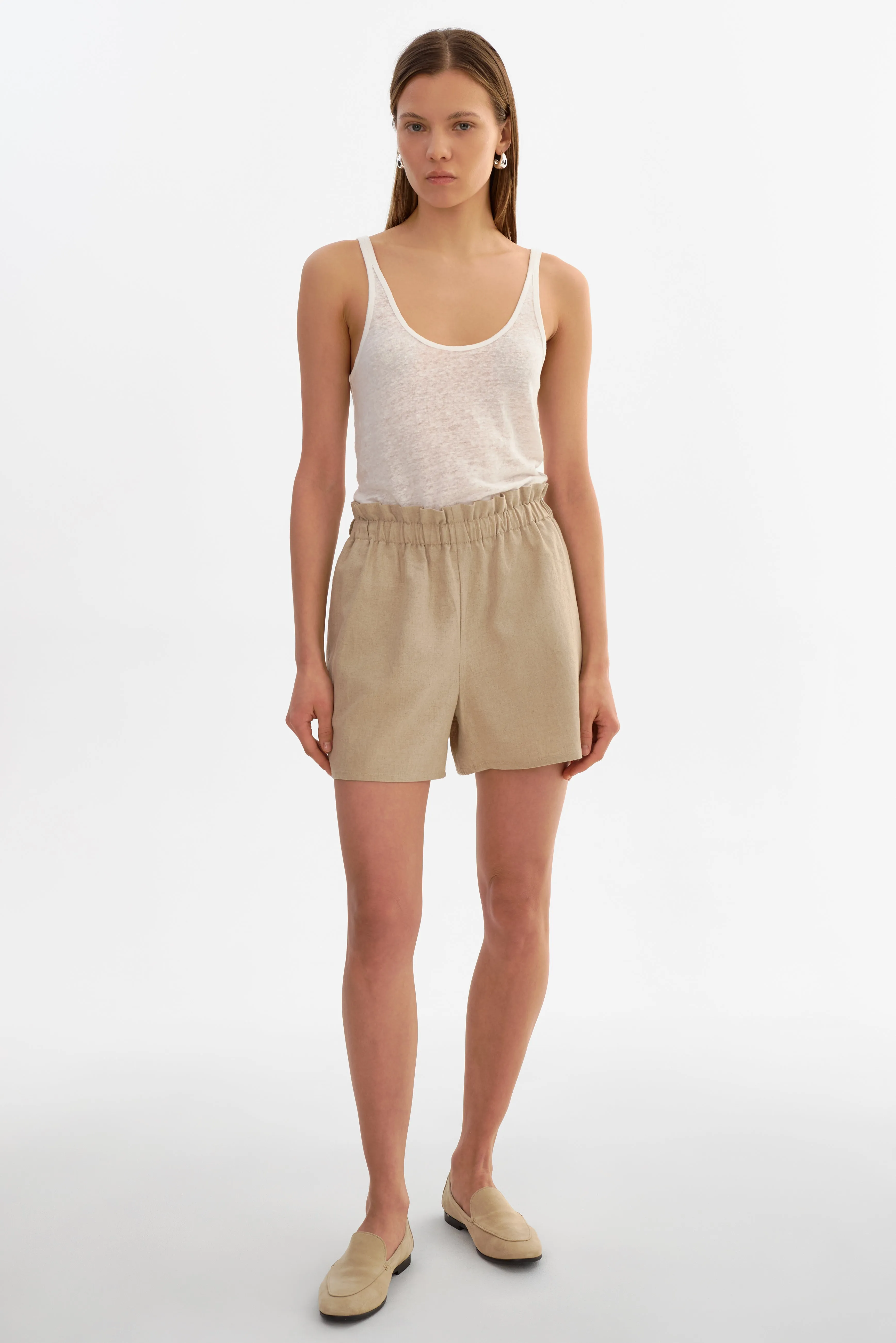 ILIA | Linen Pull-On Shorts sold by LAMARQUE