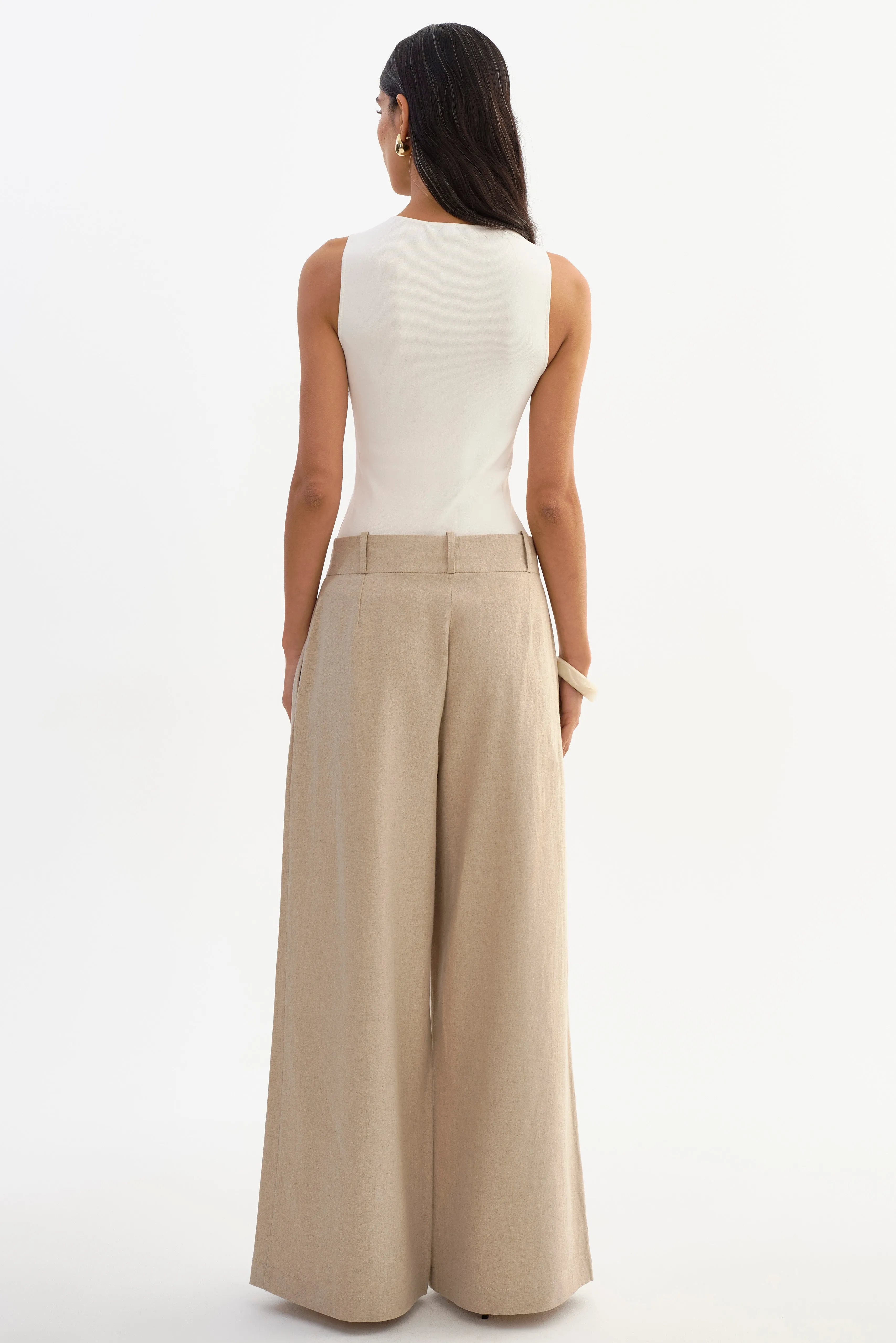 MIRIAM | Wide-Leg Linen Pants sold by LAMARQUE product image thumbnail 4