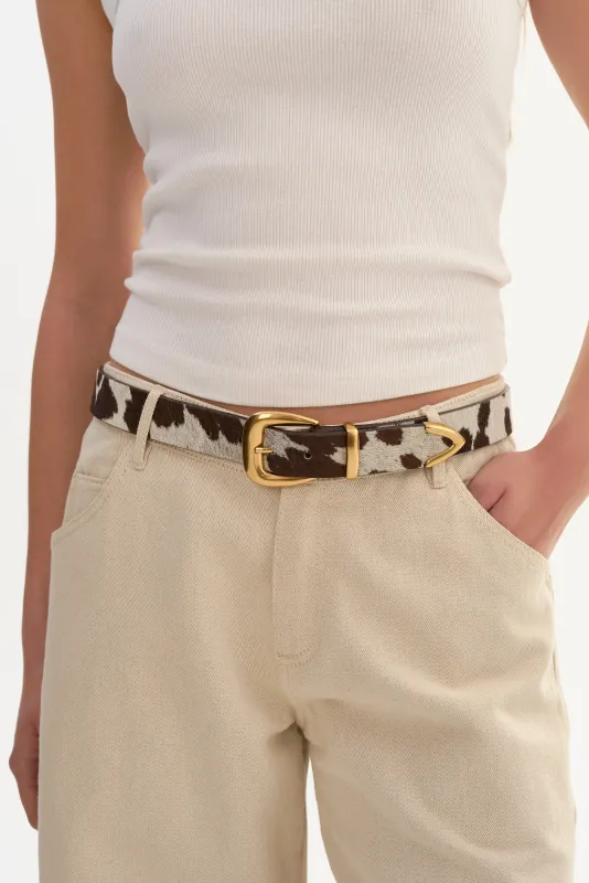 ASPEN | Cow Hair Leather Belt made by LAMARQUE