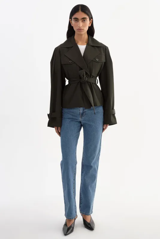 QUINN | Cropped Trench Coat made by LAMARQUE