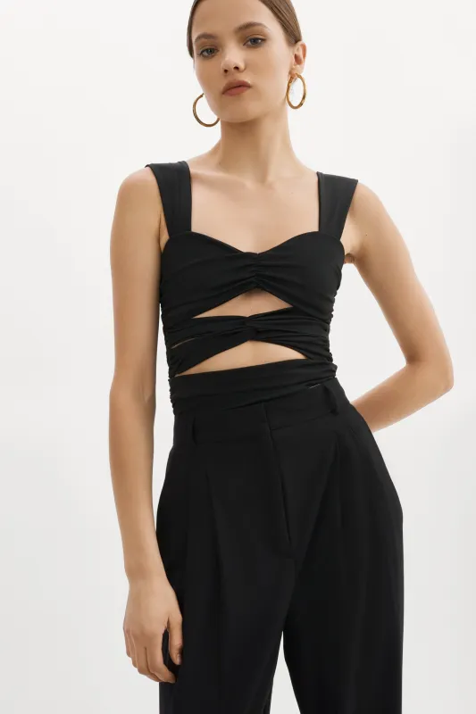 ZEELA | Ruched Cutout Cami made by LAMARQUE