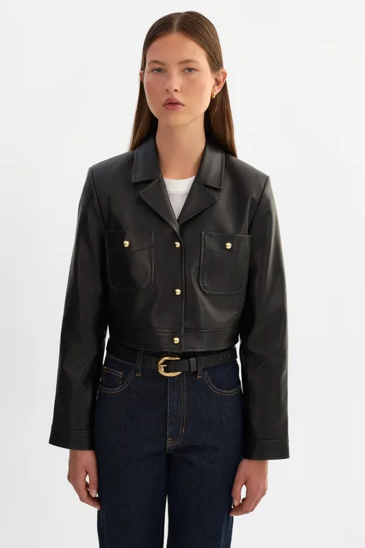 LORENA | Cropped Leather Jacket made by LAMARQUE