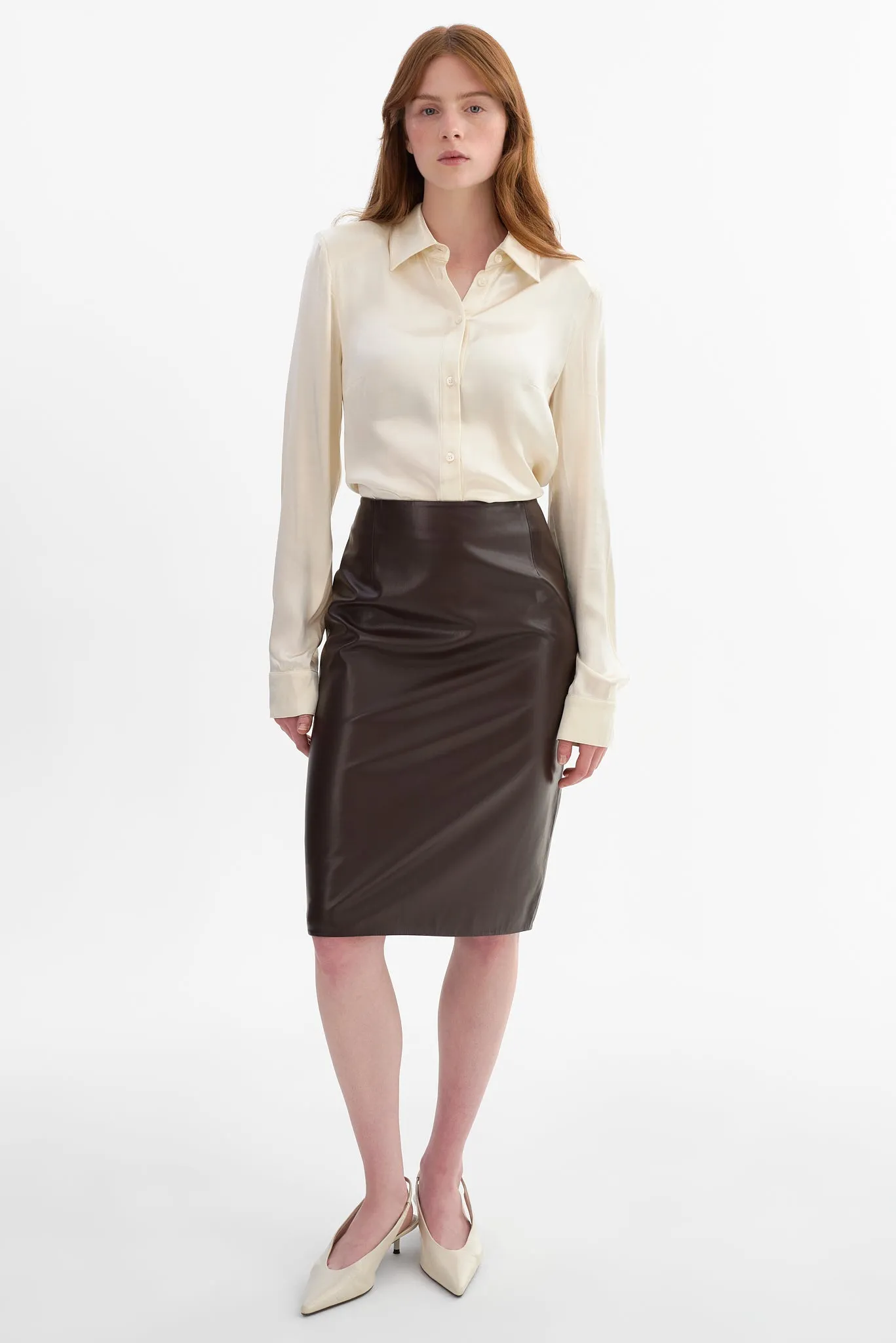 LUCIANA | Faux Leather Pencil Skirt sold by LAMARQUE