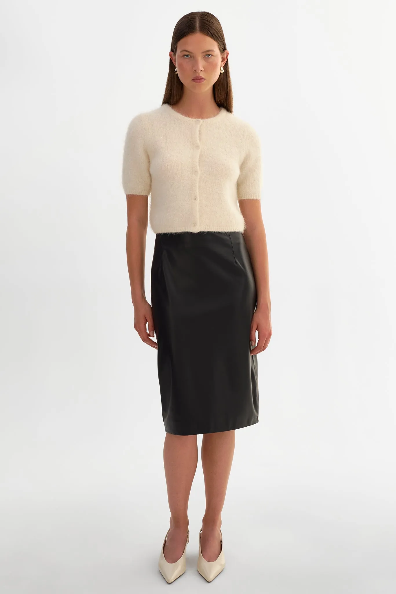 LUCIANA | Faux Leather Pencil Skirt sold by LAMARQUE