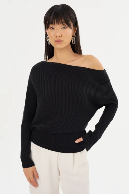 LORRAINE | Knit Off Shoulder Top sold by La Marque