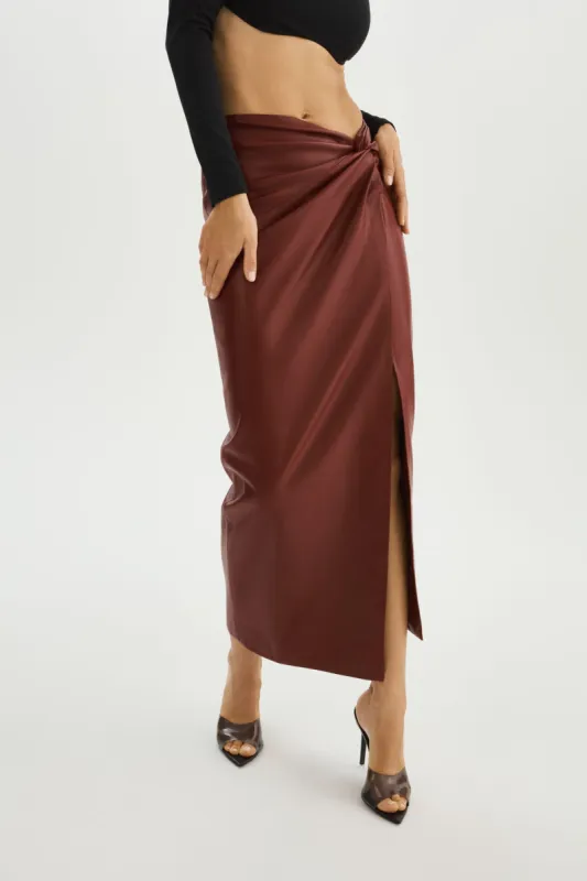 EILEEN | Faux Leather  Maxi Skirt sold by LAMARQUE