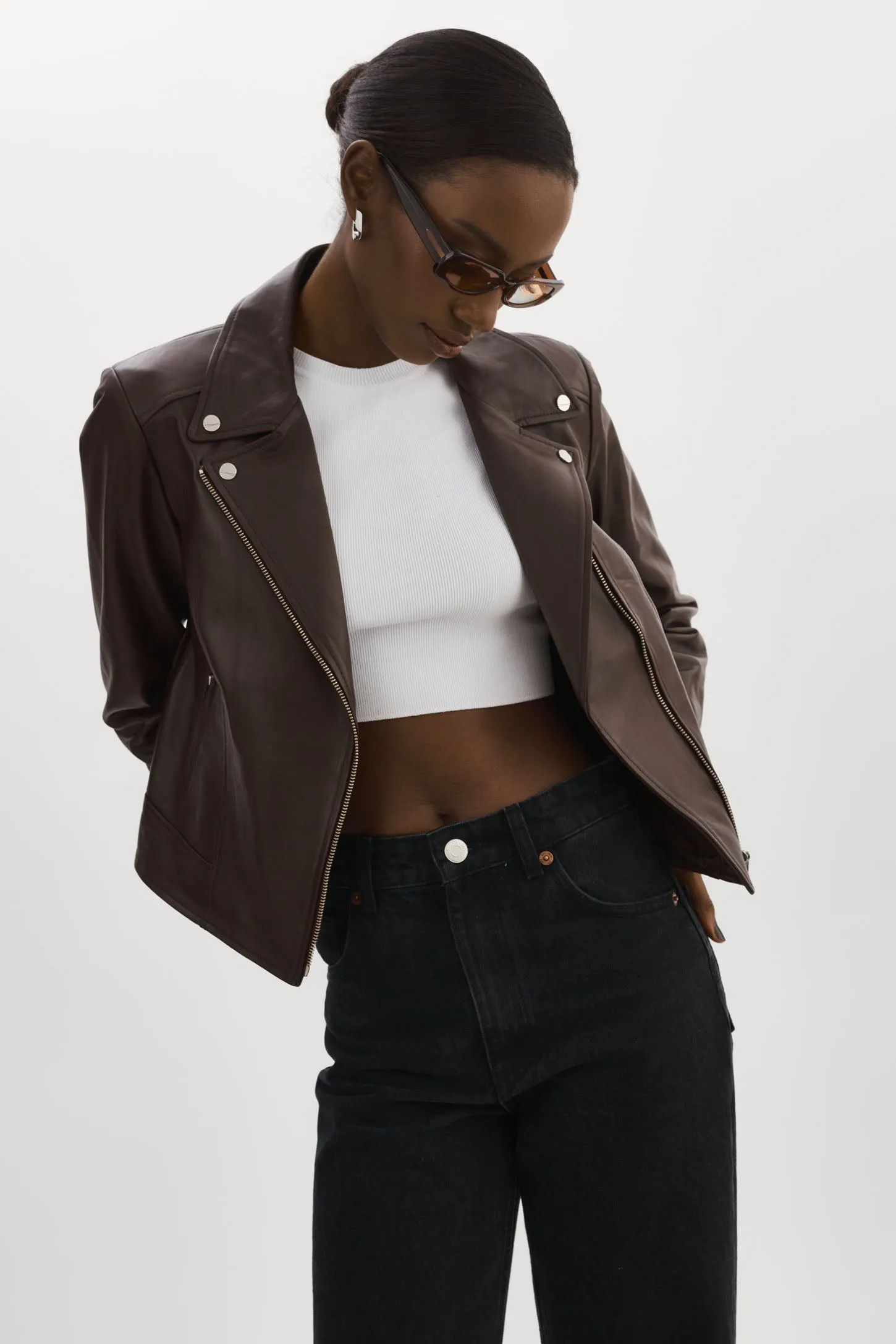KELSEY | Leather Biker Jacket sold by LAMARQUE product image thumbnail 5