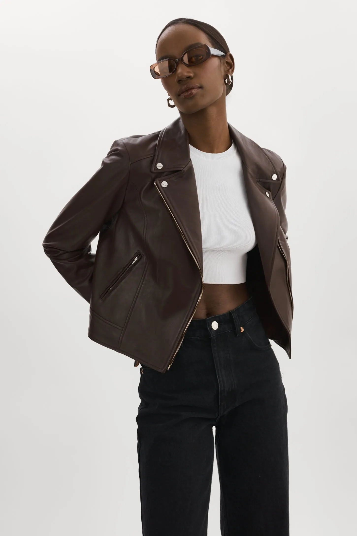 KELSEY | Leather Biker Jacket sold by LAMARQUE product image thumbnail 2