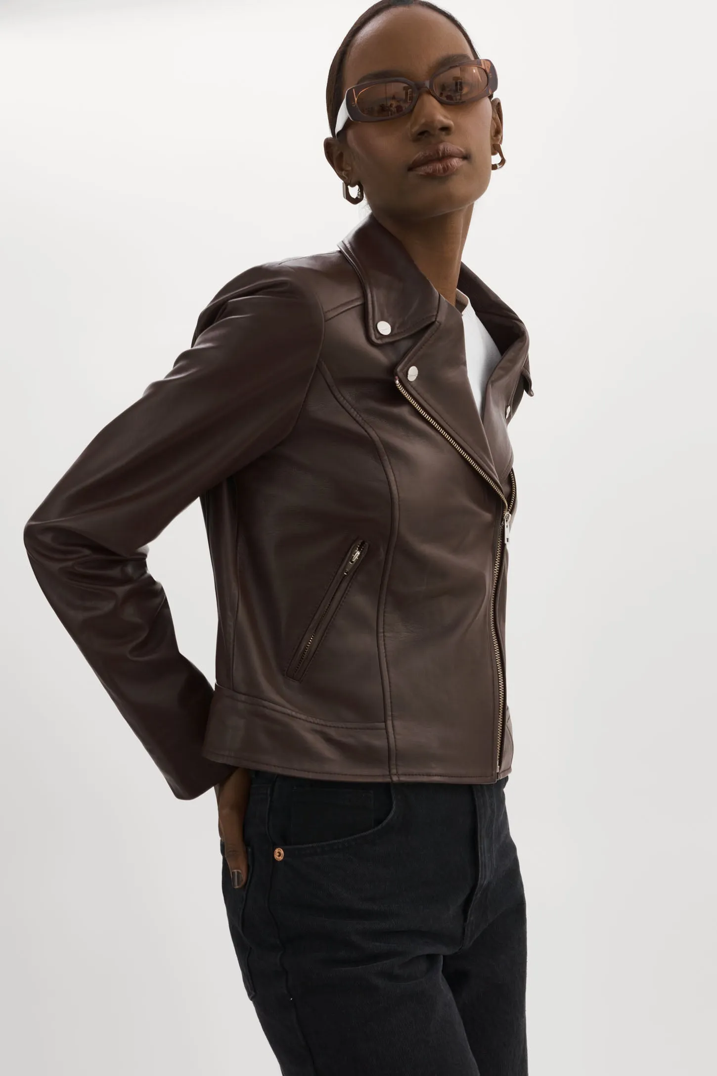 KELSEY | Leather Biker Jacket sold by LAMARQUE product image thumbnail 4