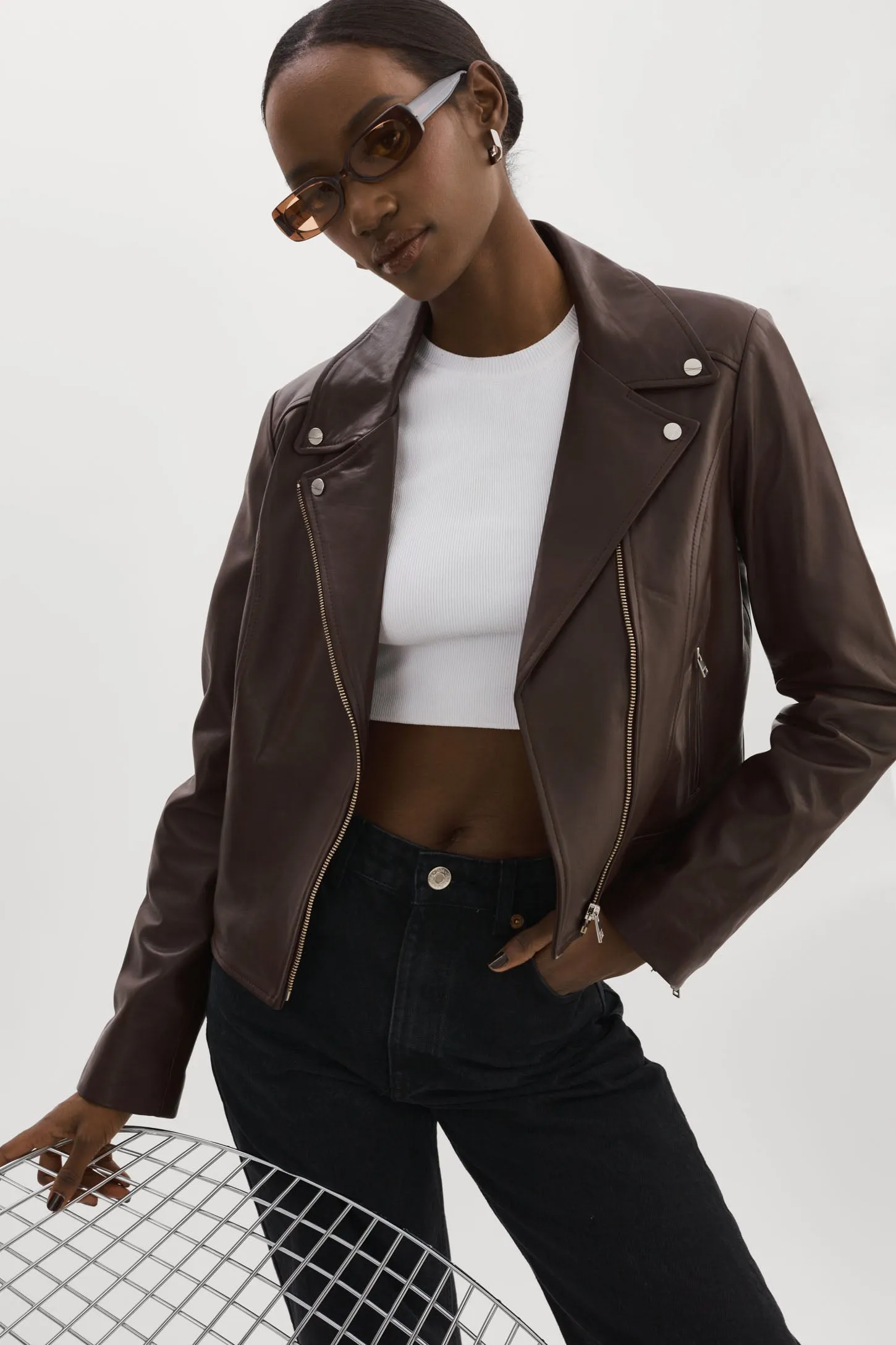 KELSEY | Leather Biker Jacket sold by LAMARQUE