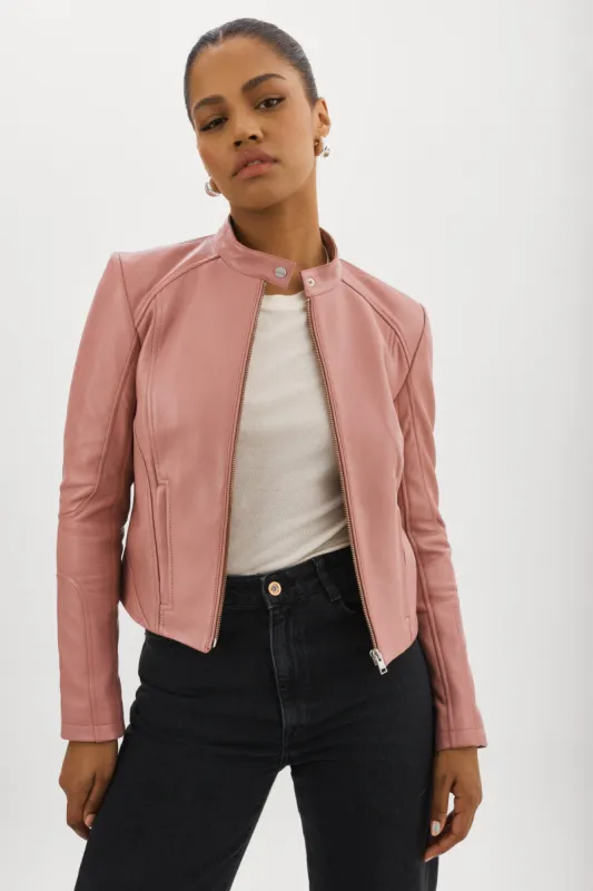 ELIANA | Leather Racer Jacket sold by La Marque