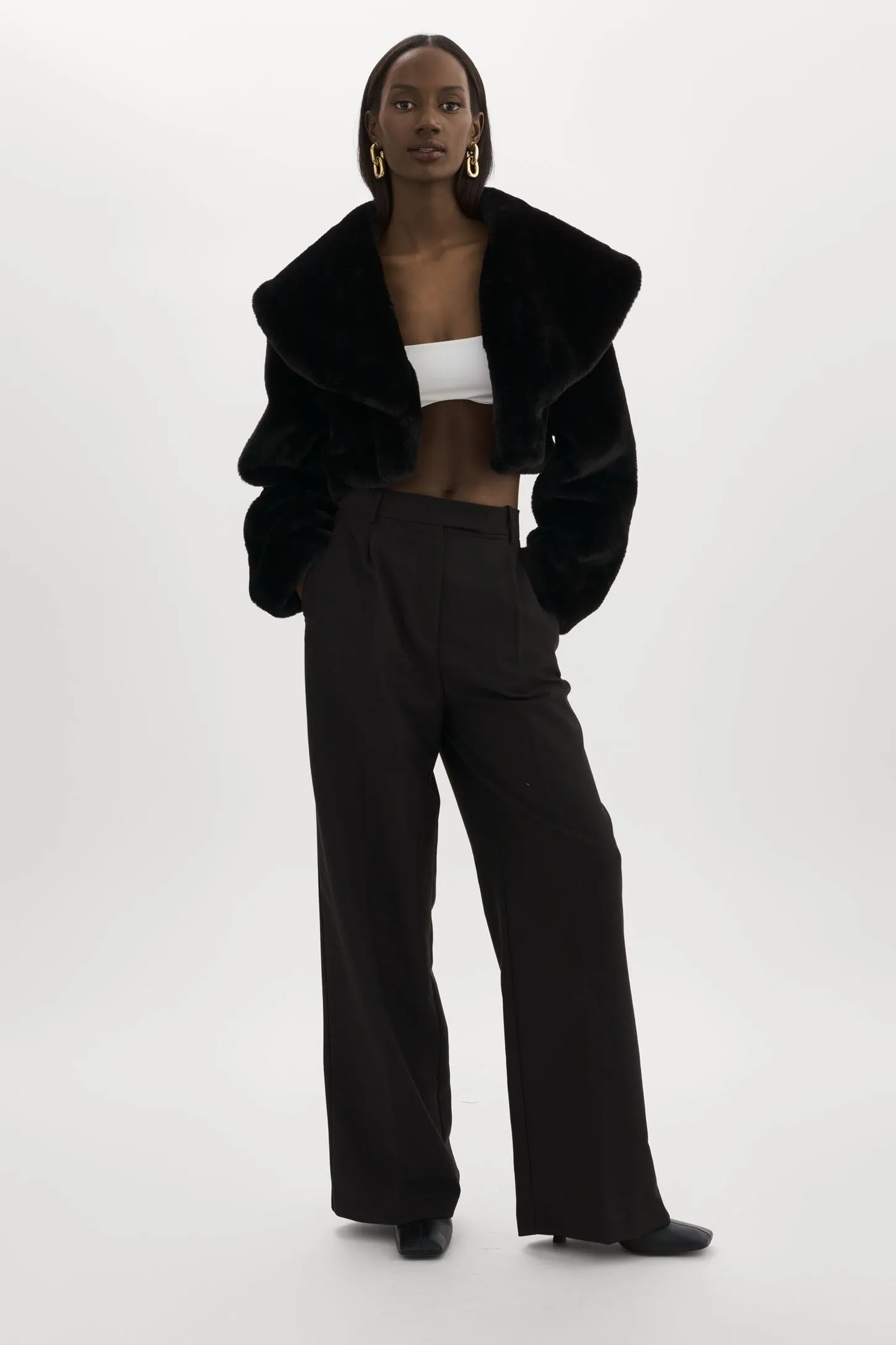 DANIKA | Cropped Faux Fur Jacket sold by LAMARQUE product image thumbnail 5