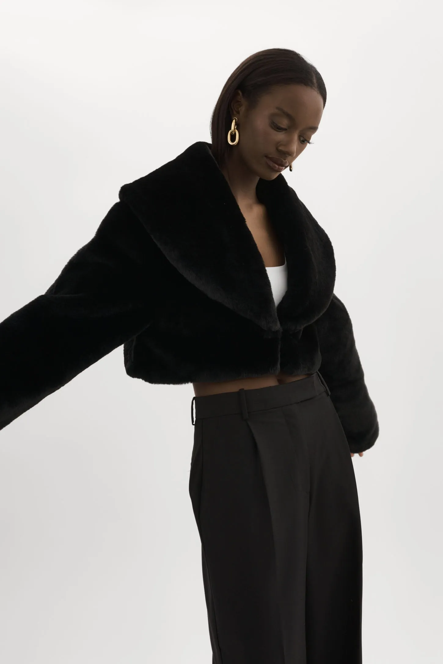 DANIKA | Cropped Faux Fur Jacket sold by LAMARQUE product image thumbnail 4